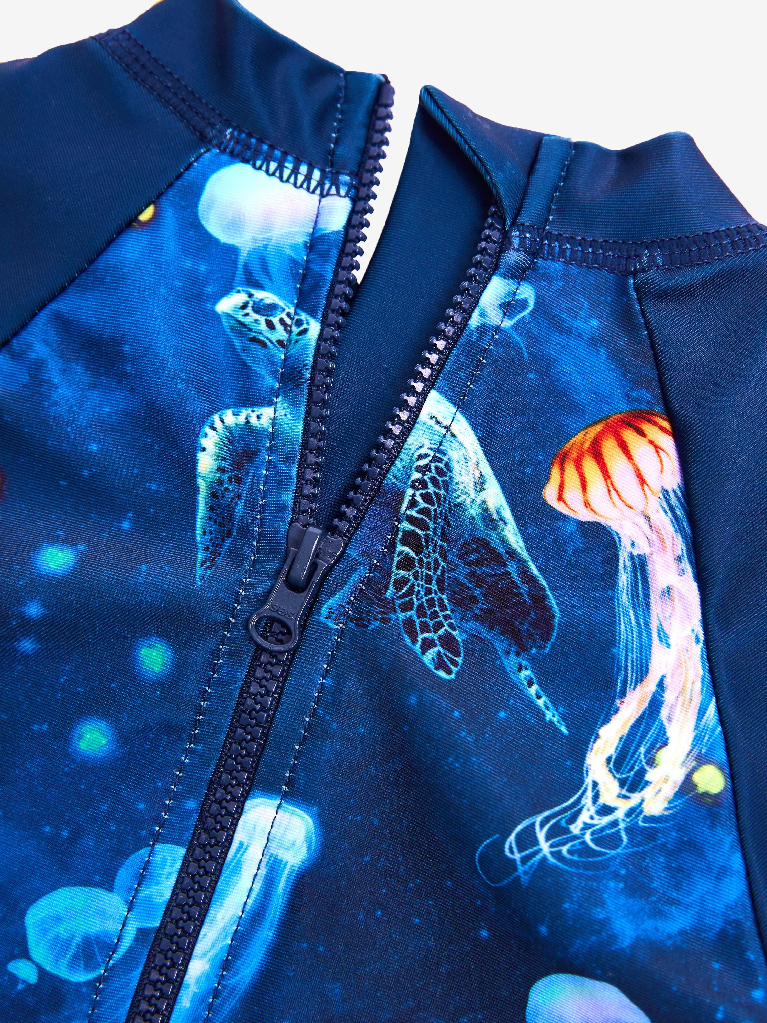 Baby Boys Turtle Sun Suit in Blue (UPF50 )