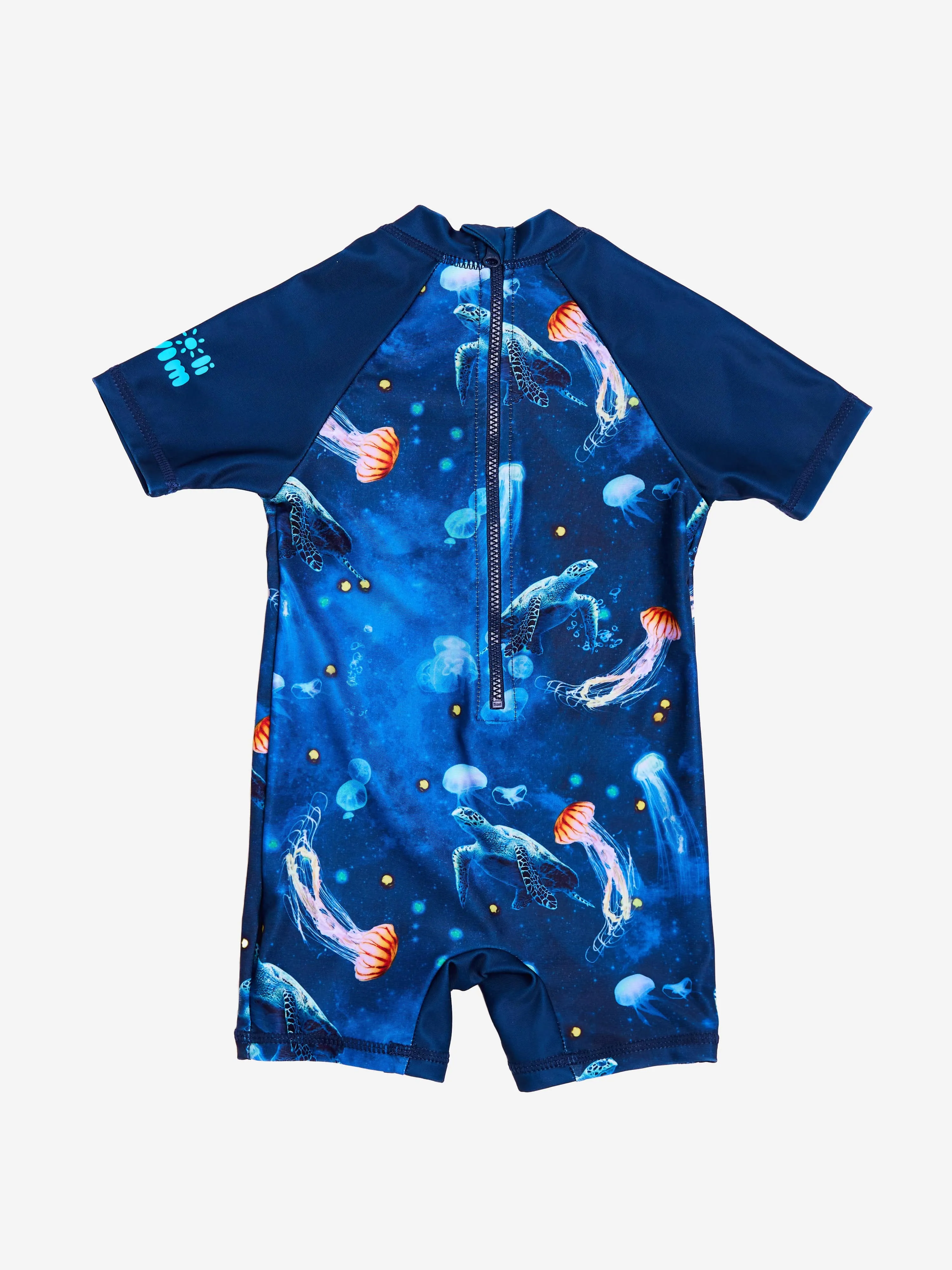 Baby Boys Turtle Sun Suit in Blue (UPF50 )