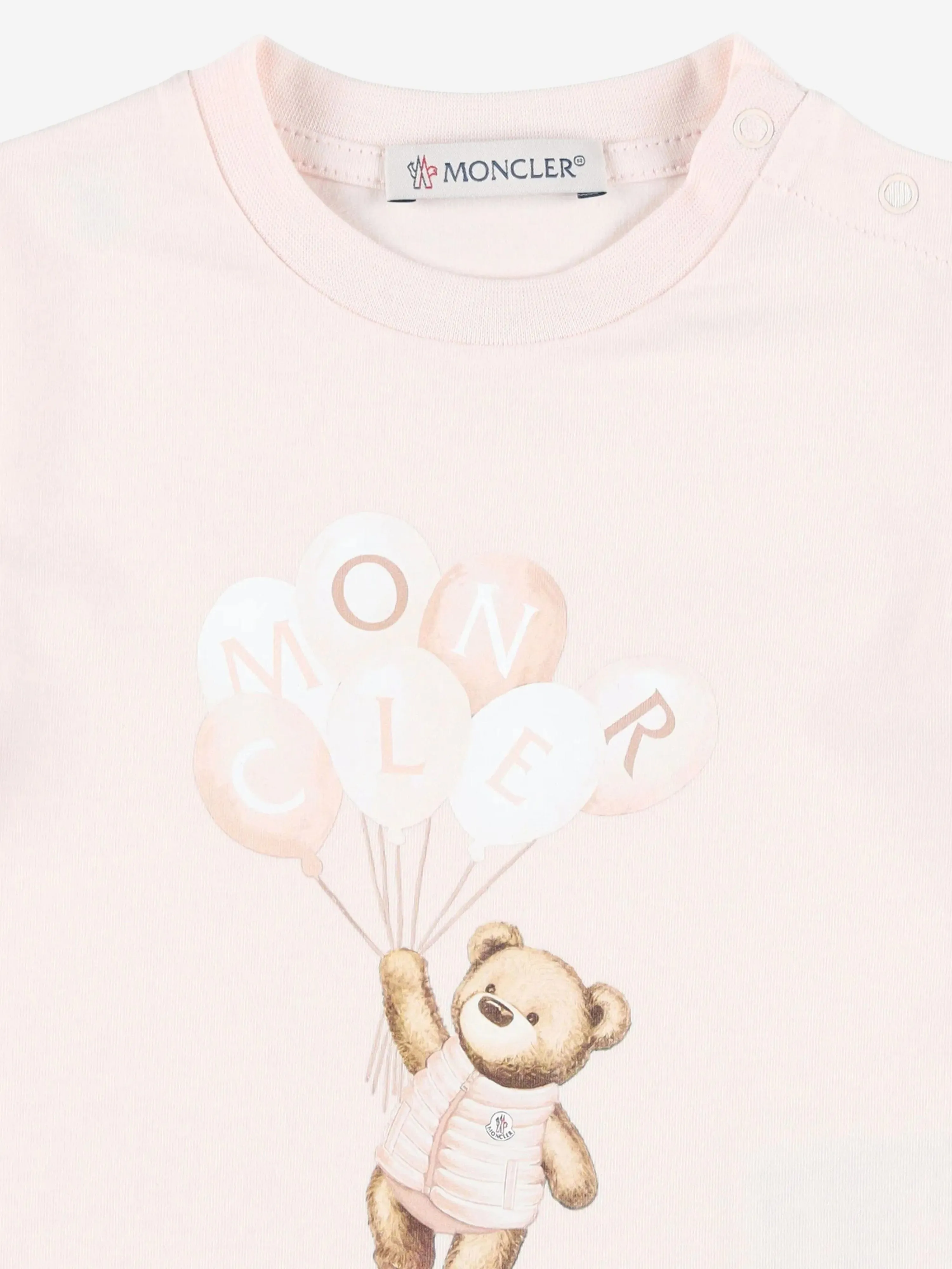 Baby Girls Bear Print T-Shirt in Pink