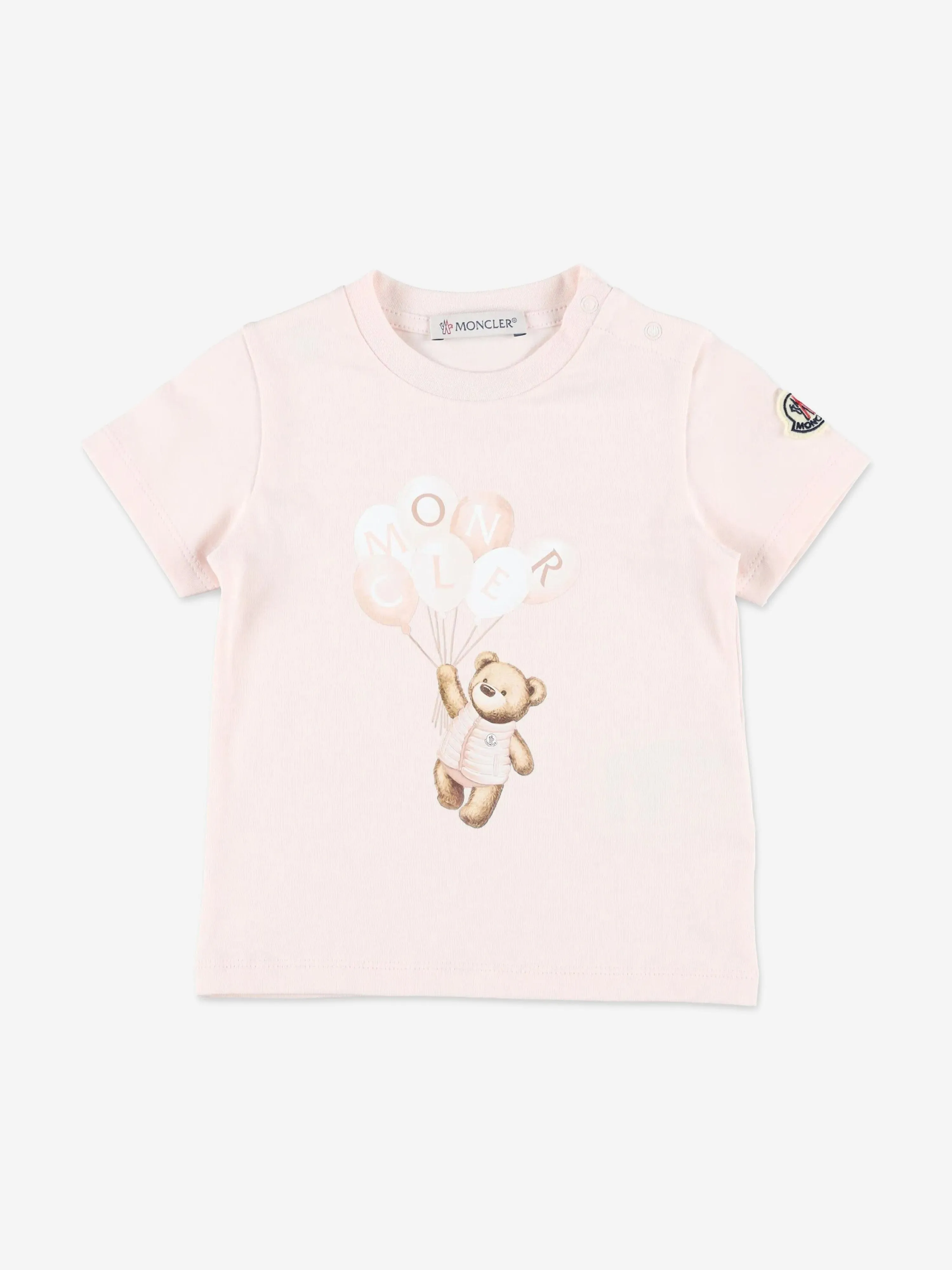 Baby Girls Bear Print T-Shirt in Pink