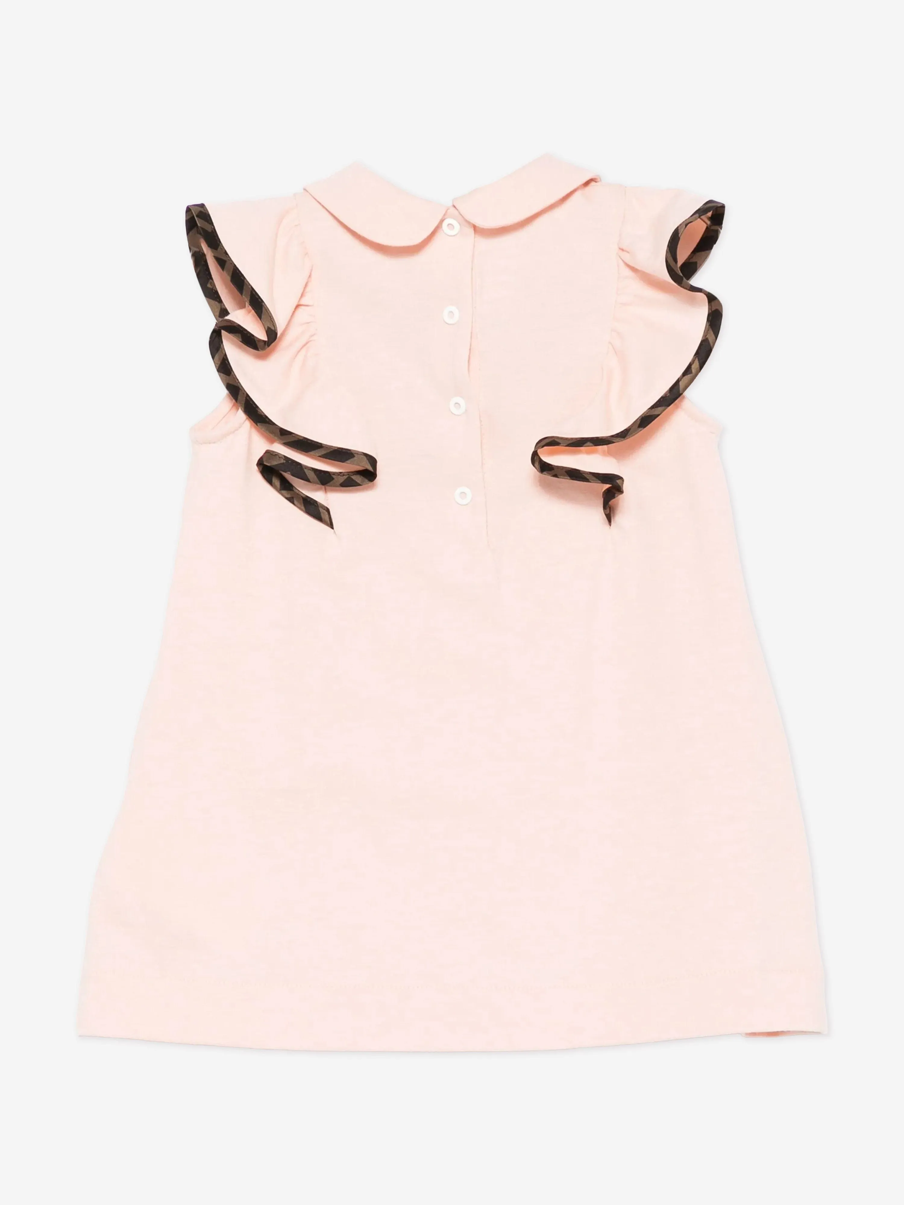 Baby Girls Flower Ruffle Dress in Pink
