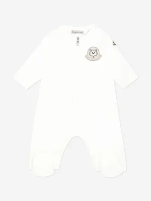 Baby Logo Romper in Ivory