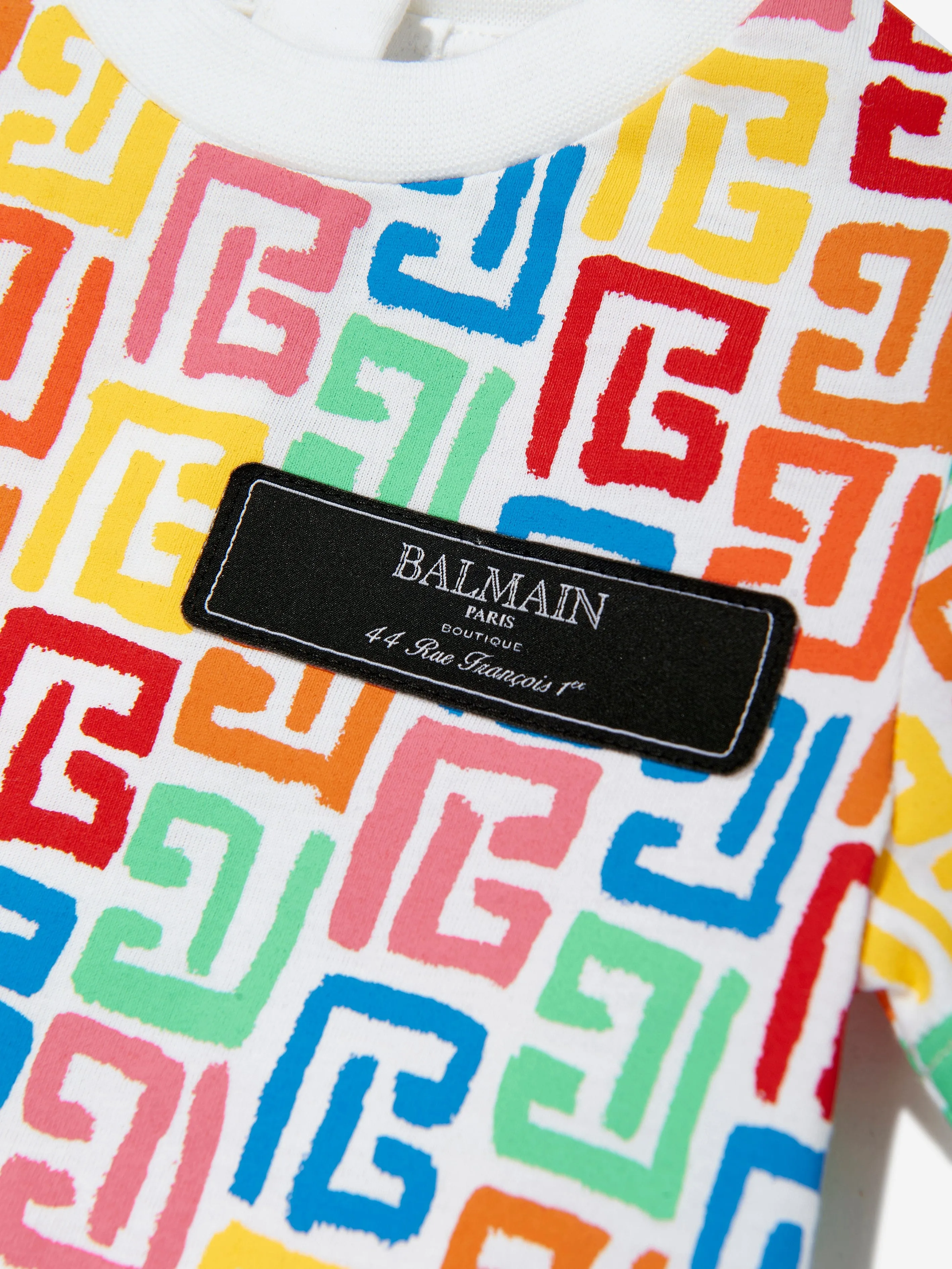 Balmain Baby Boys Monogram T-Shirt in Multicolour