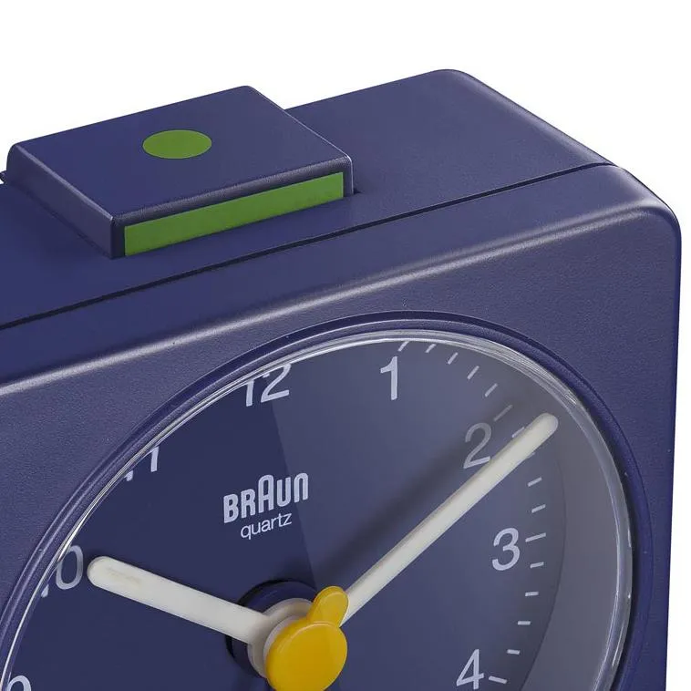 BC02 Braun classic travel analogue alarm clock - blue
