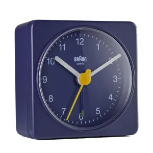BC02 Braun classic travel analogue alarm clock - blue