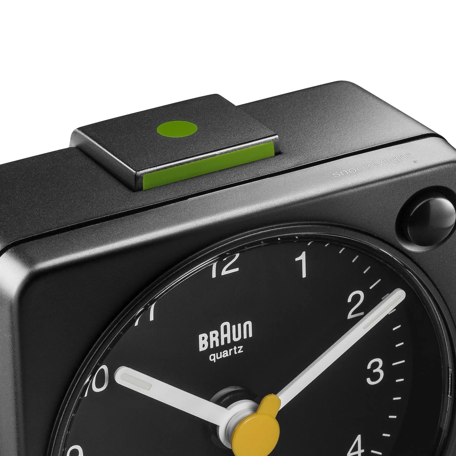 BC02X Braun classic analogue travel alarm clock - black