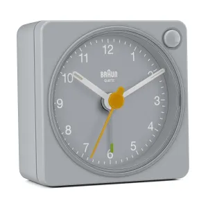BC02X Braun classic analogue travel alarm clock - grey