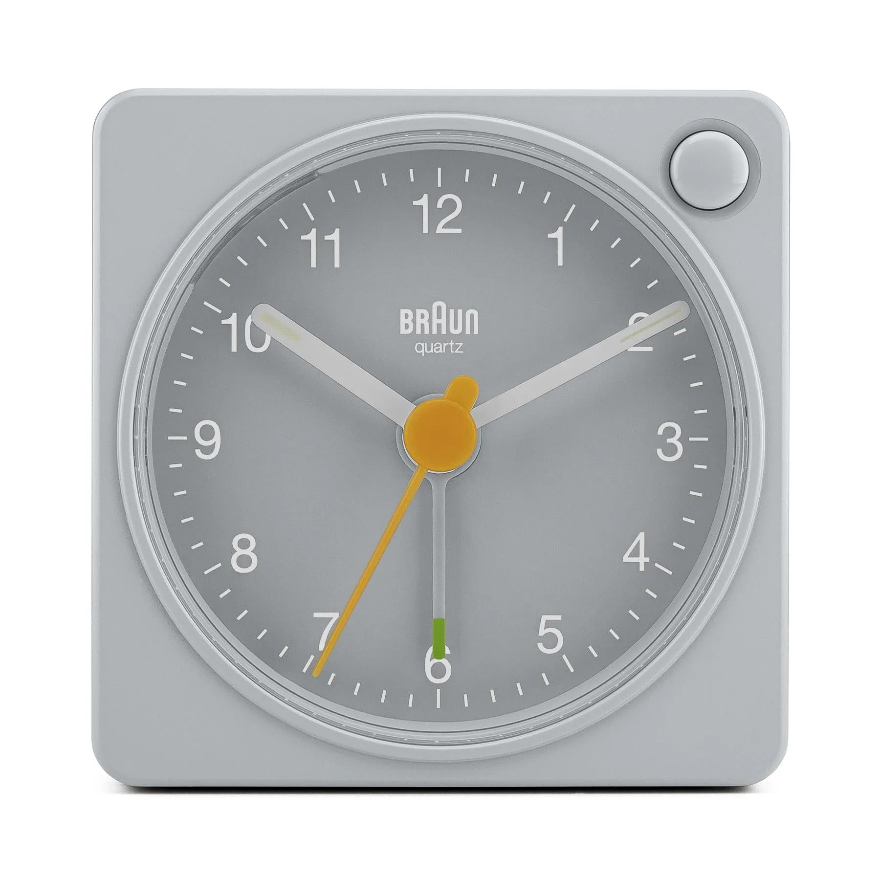 BC02X Braun classic analogue travel alarm clock - grey