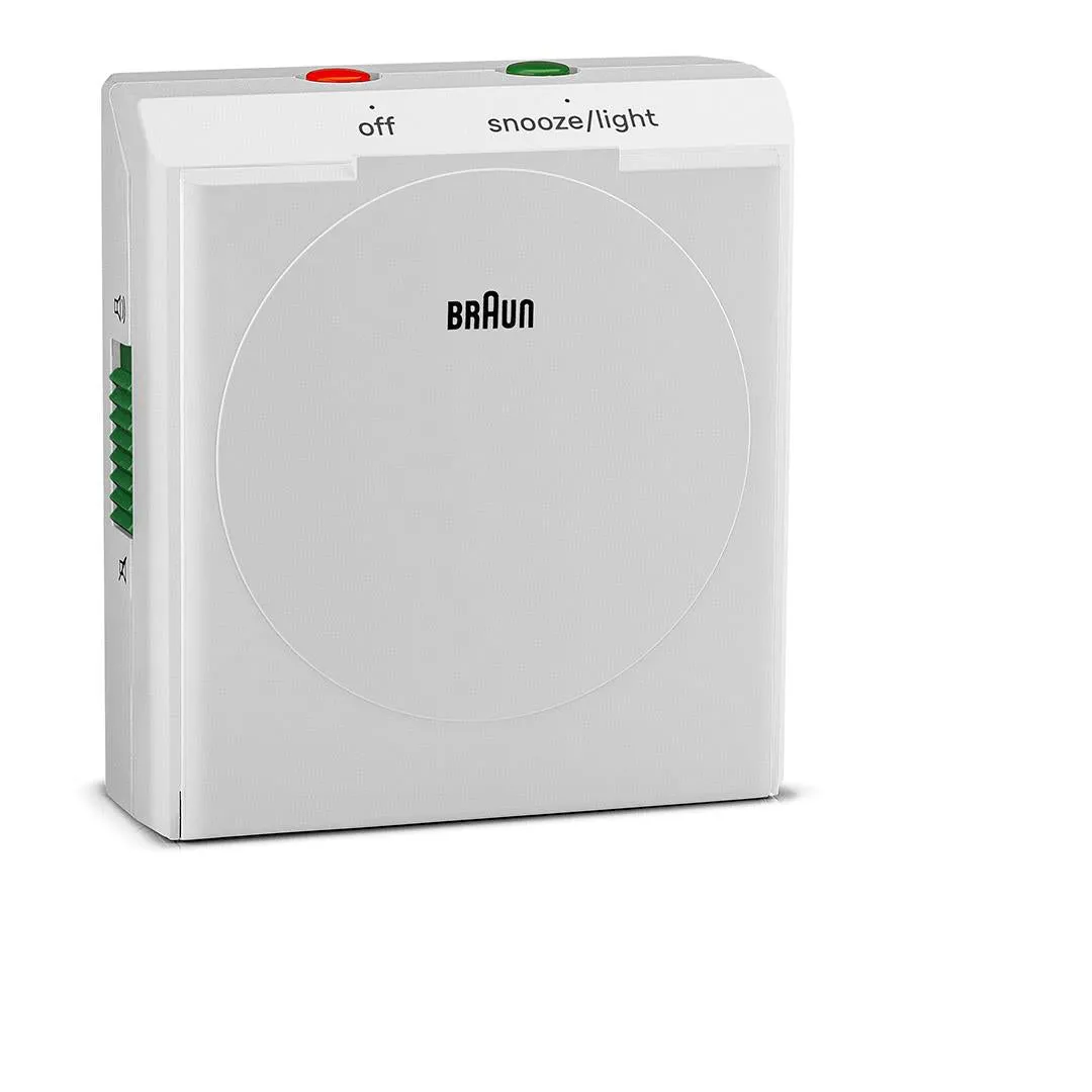 BC05 Braun travel analogue alarm clock- white