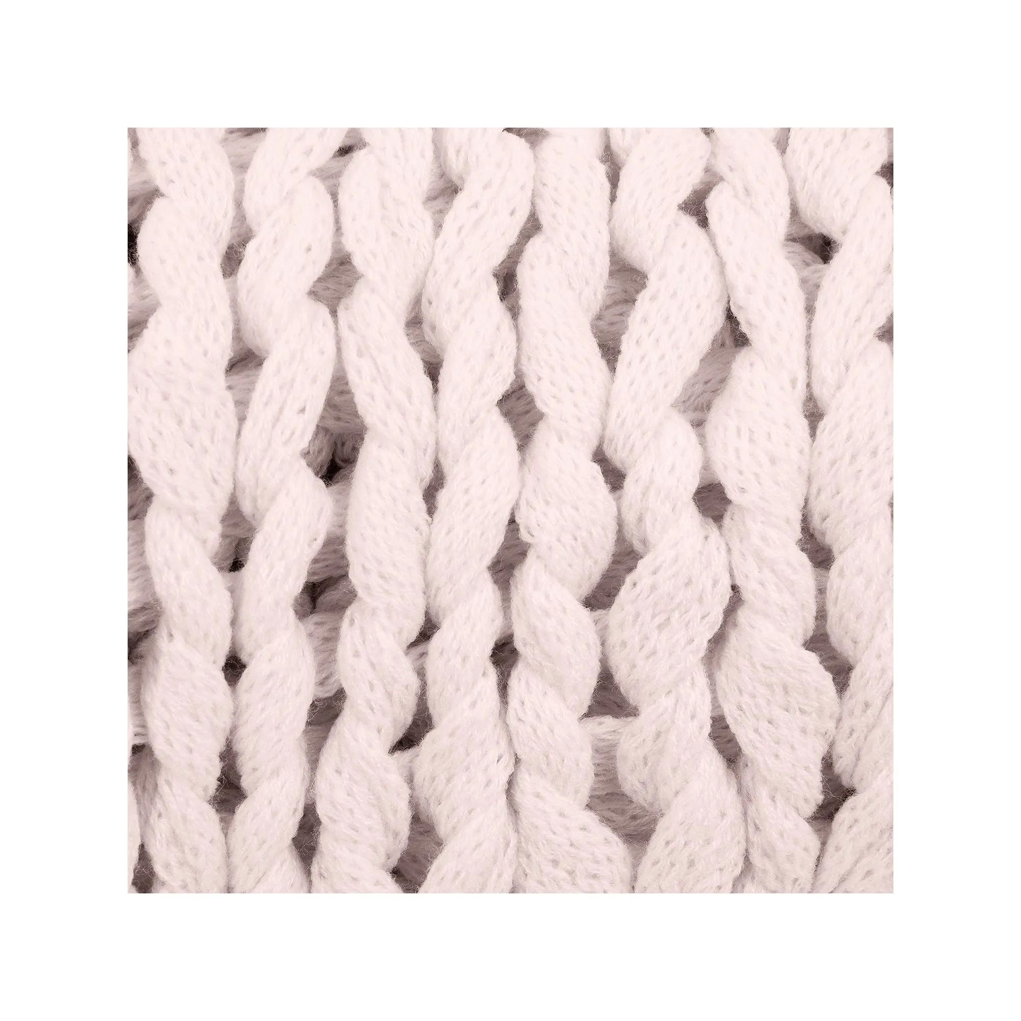 Becky Cameron IEH-THROW-CHKN-BLUSH Blush Chunky Knit Acrylic Throw Blanket, Blush