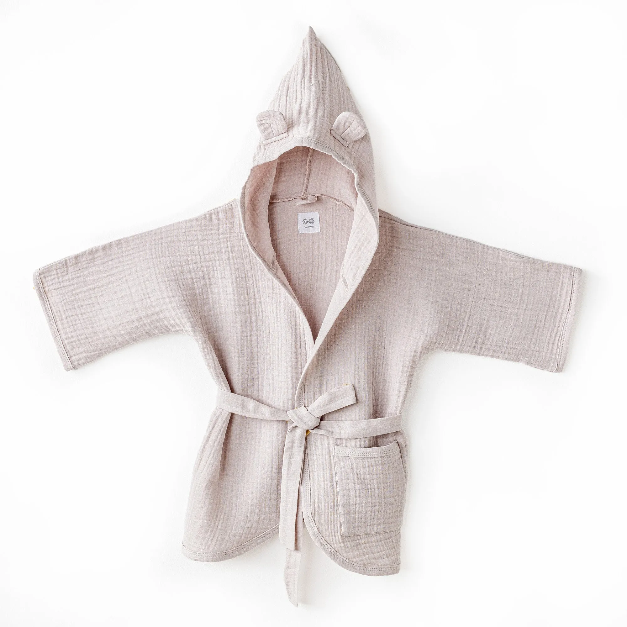 Beige Muslin Home Bathrobe