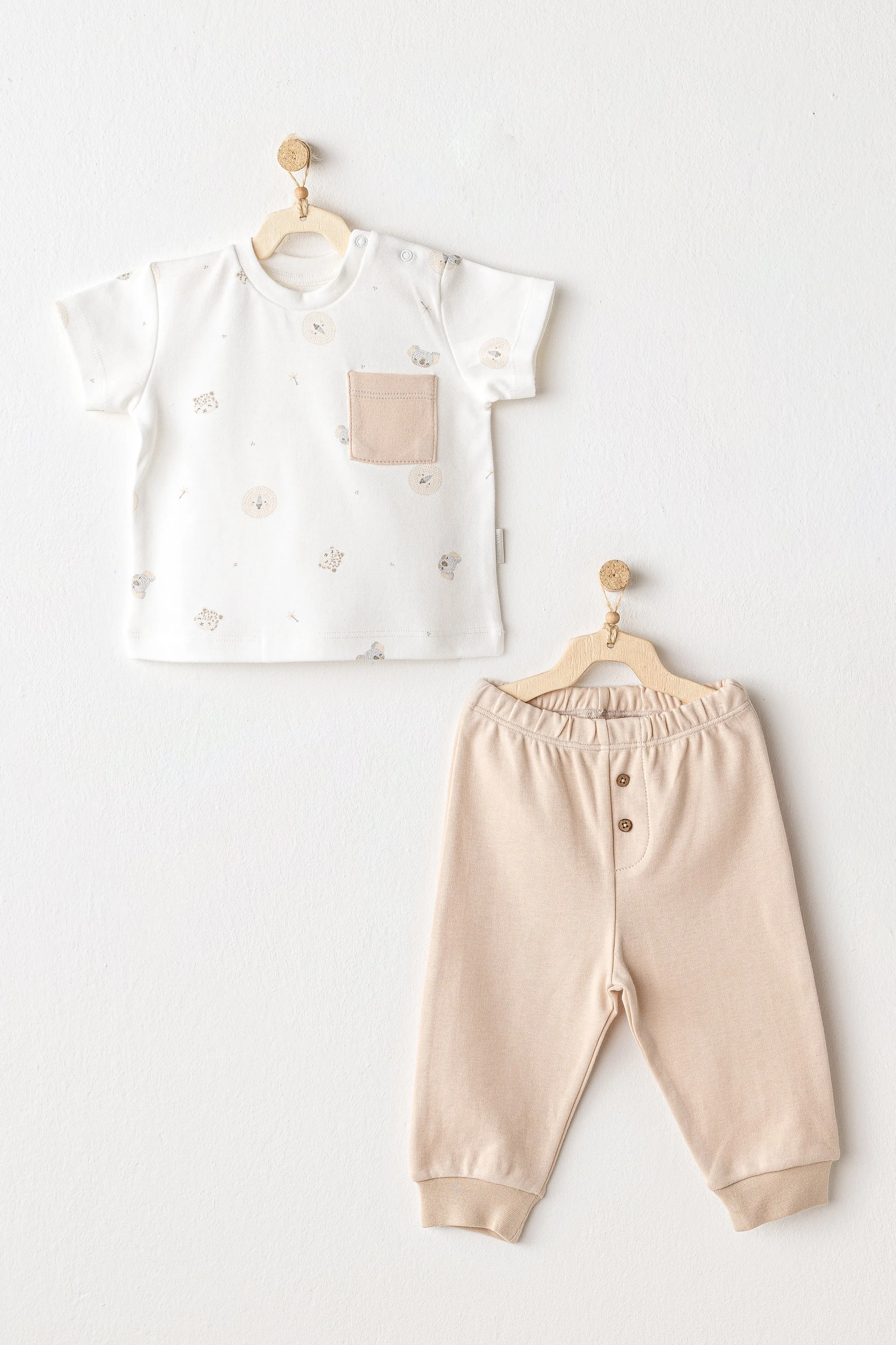 Beige Pants Happy Animal Outfit