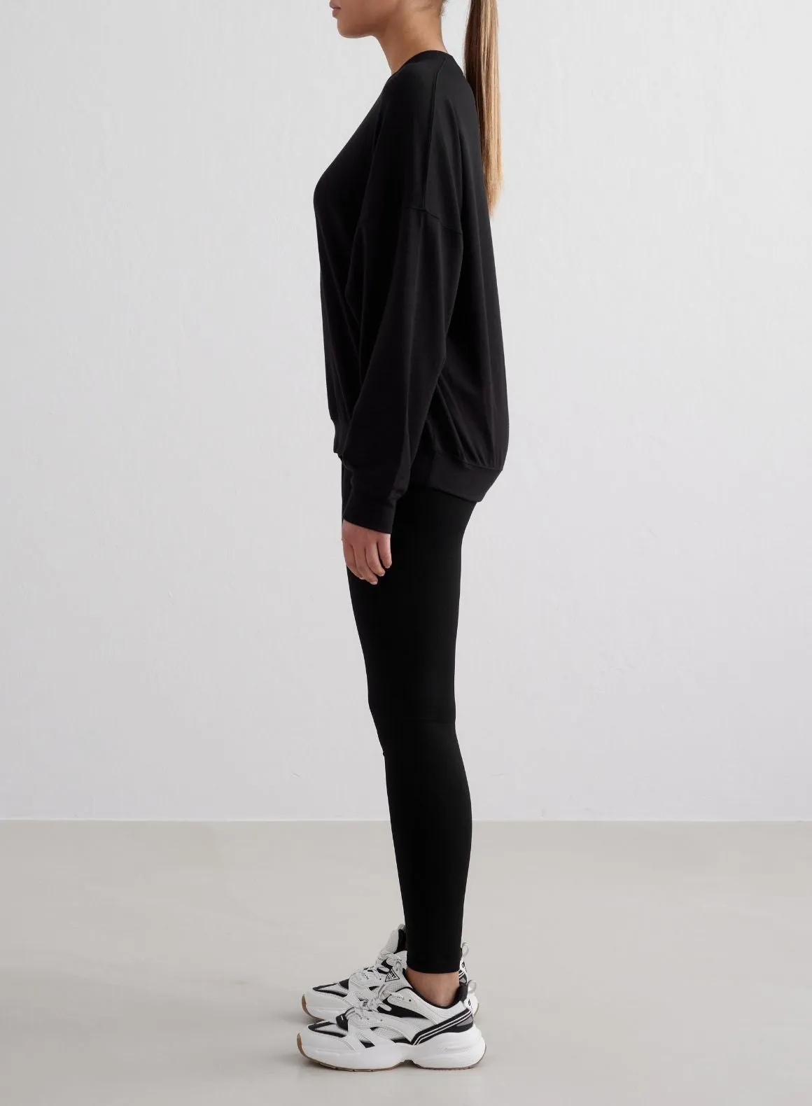 Black Comfy Modal Sweatshirt