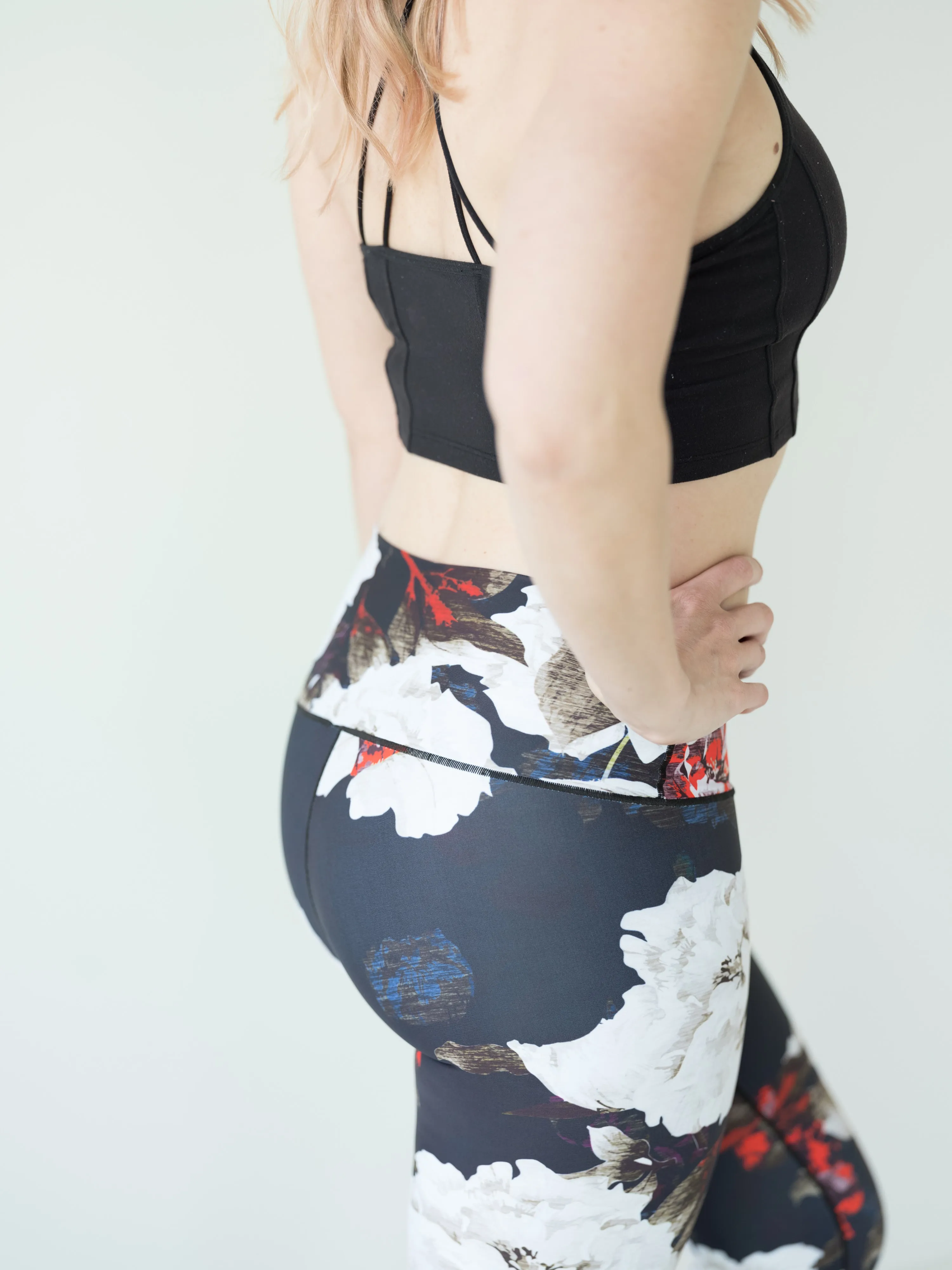 Black Floral Yoga Pants *FINAL SALE*