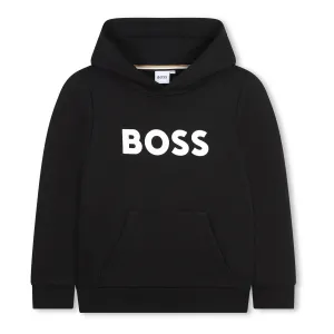 Black Hooded Logo Sweatshirt