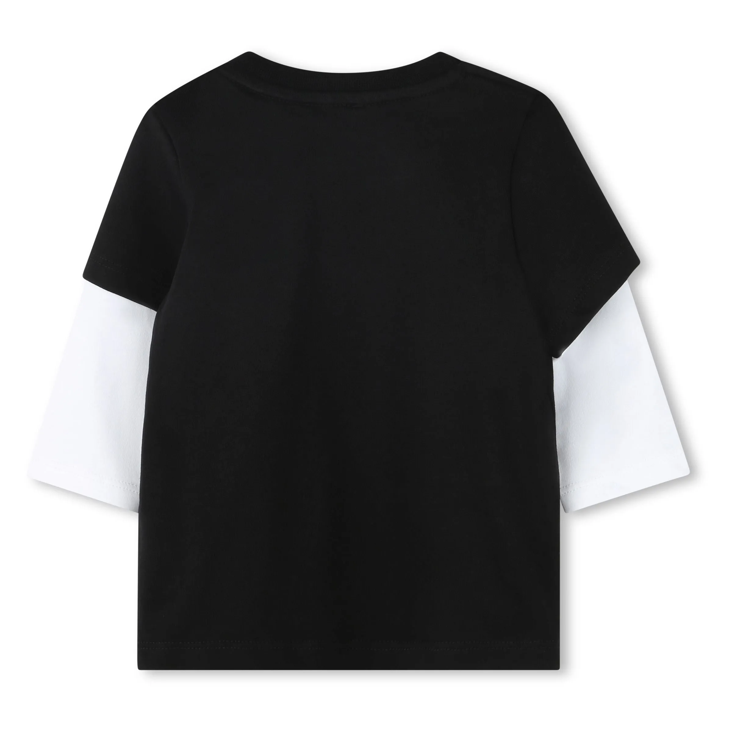 Black Layered Long Sleeve Logo T-Shirt