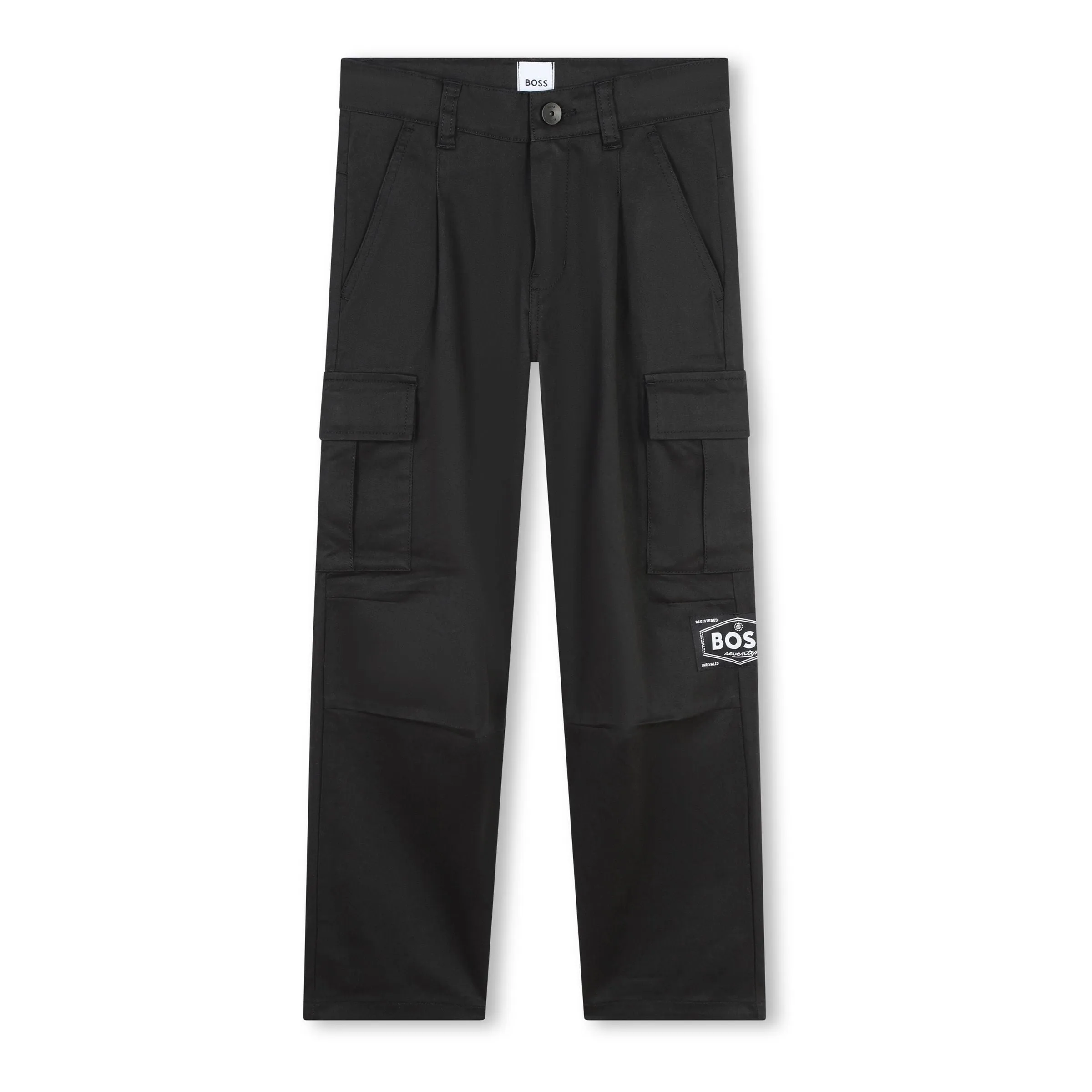 Black Logo Cargo Pants