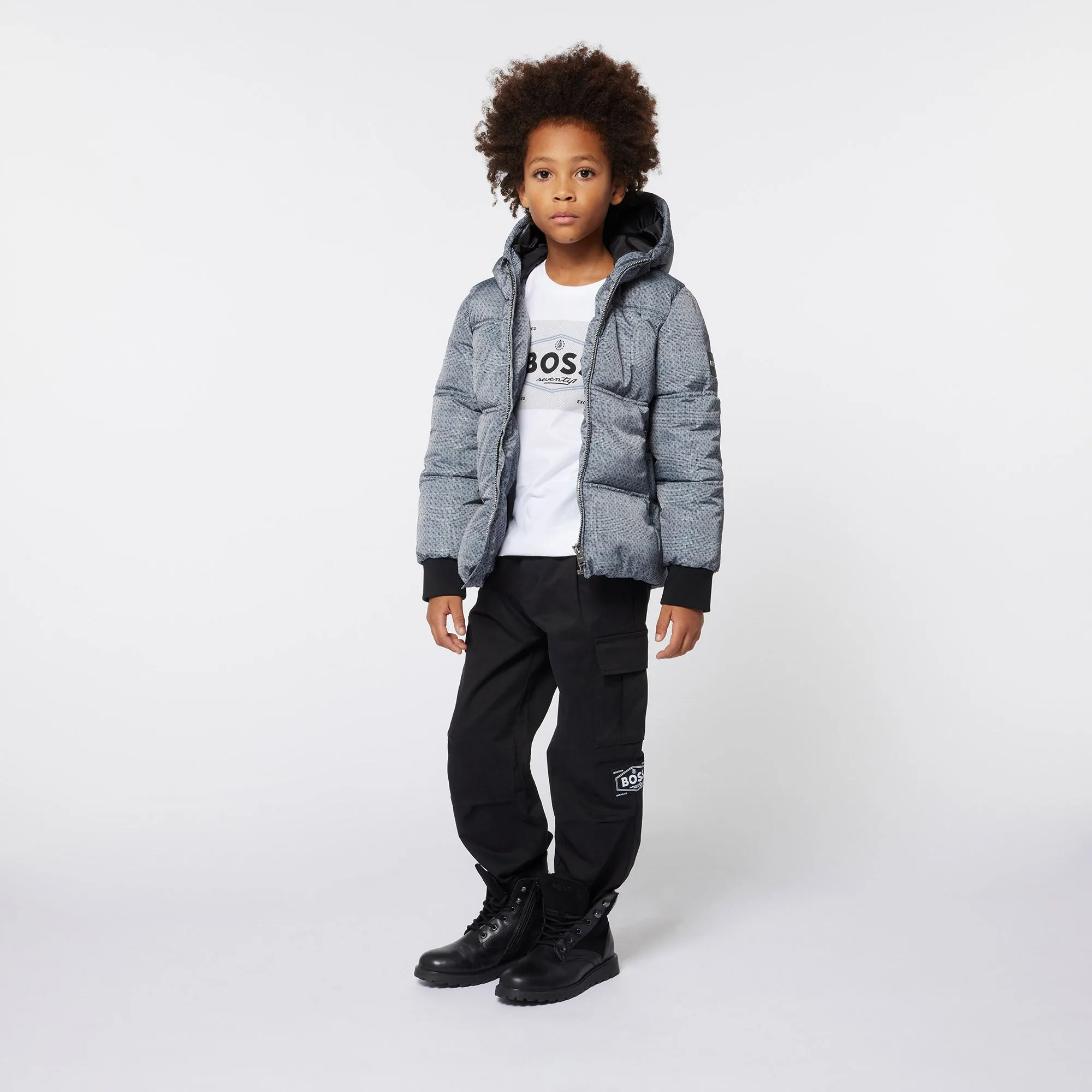 Black Logo Cargo Pants