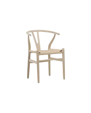 BLONDE WISHBONE DINING CHAIR