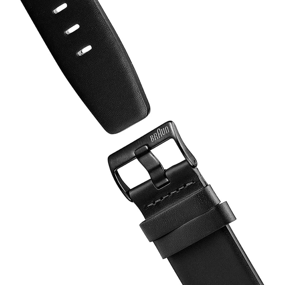 BN0172 Braun gents classic watch - black dial and black leather strap