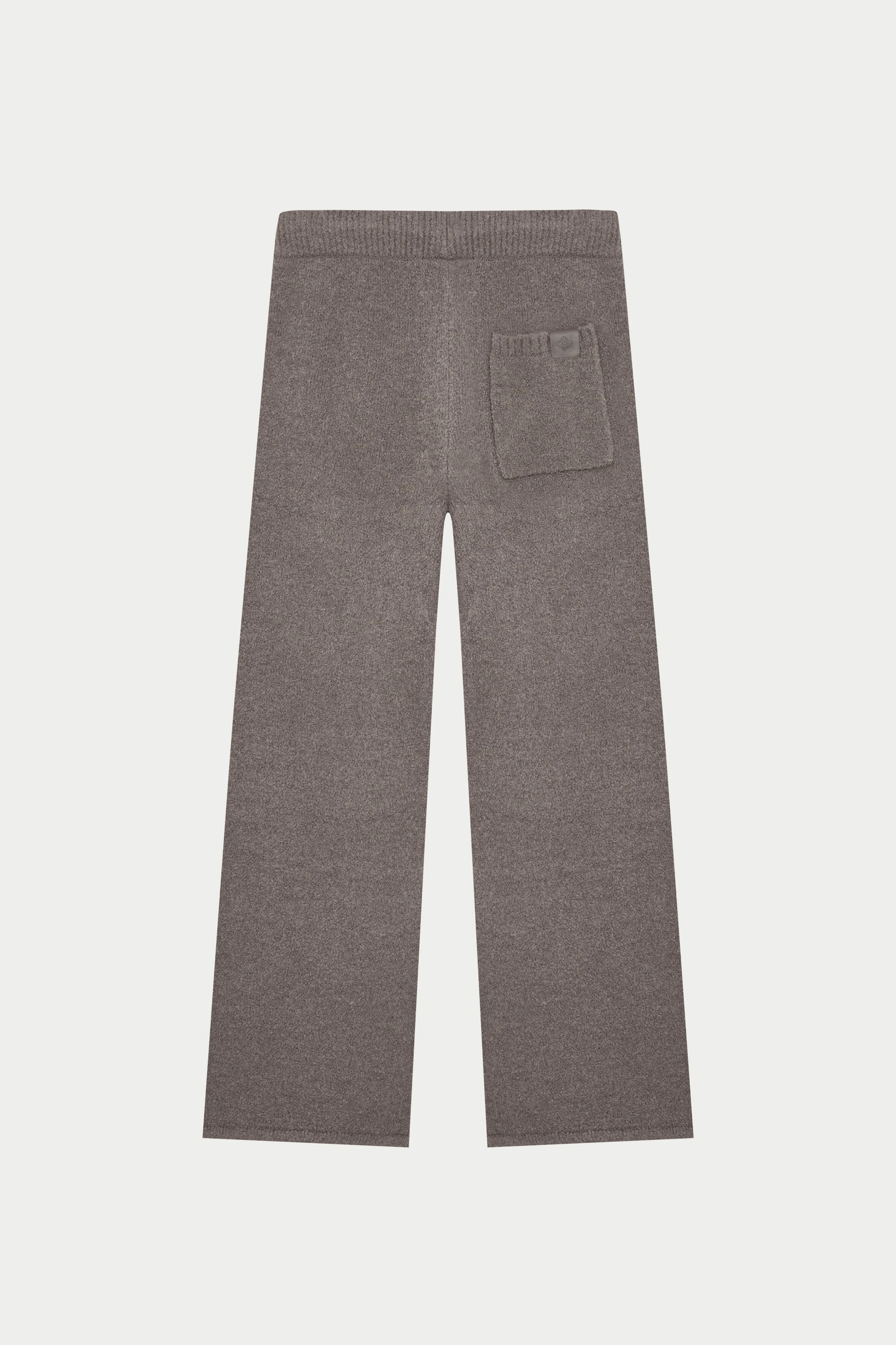 BOUCLE KNIT PANTS - BROWN