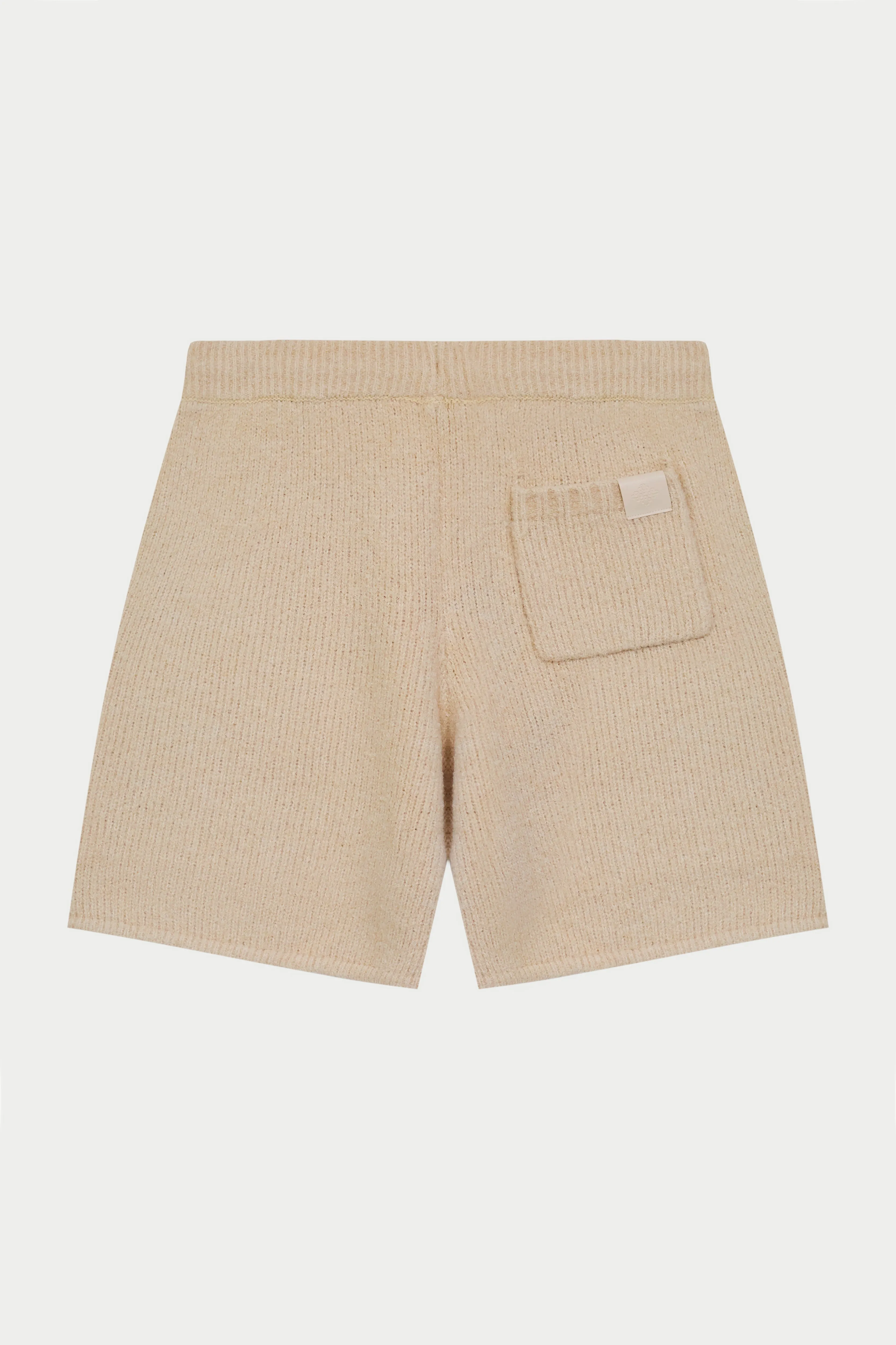 BOUCLE KNIT SHORTS - STONE