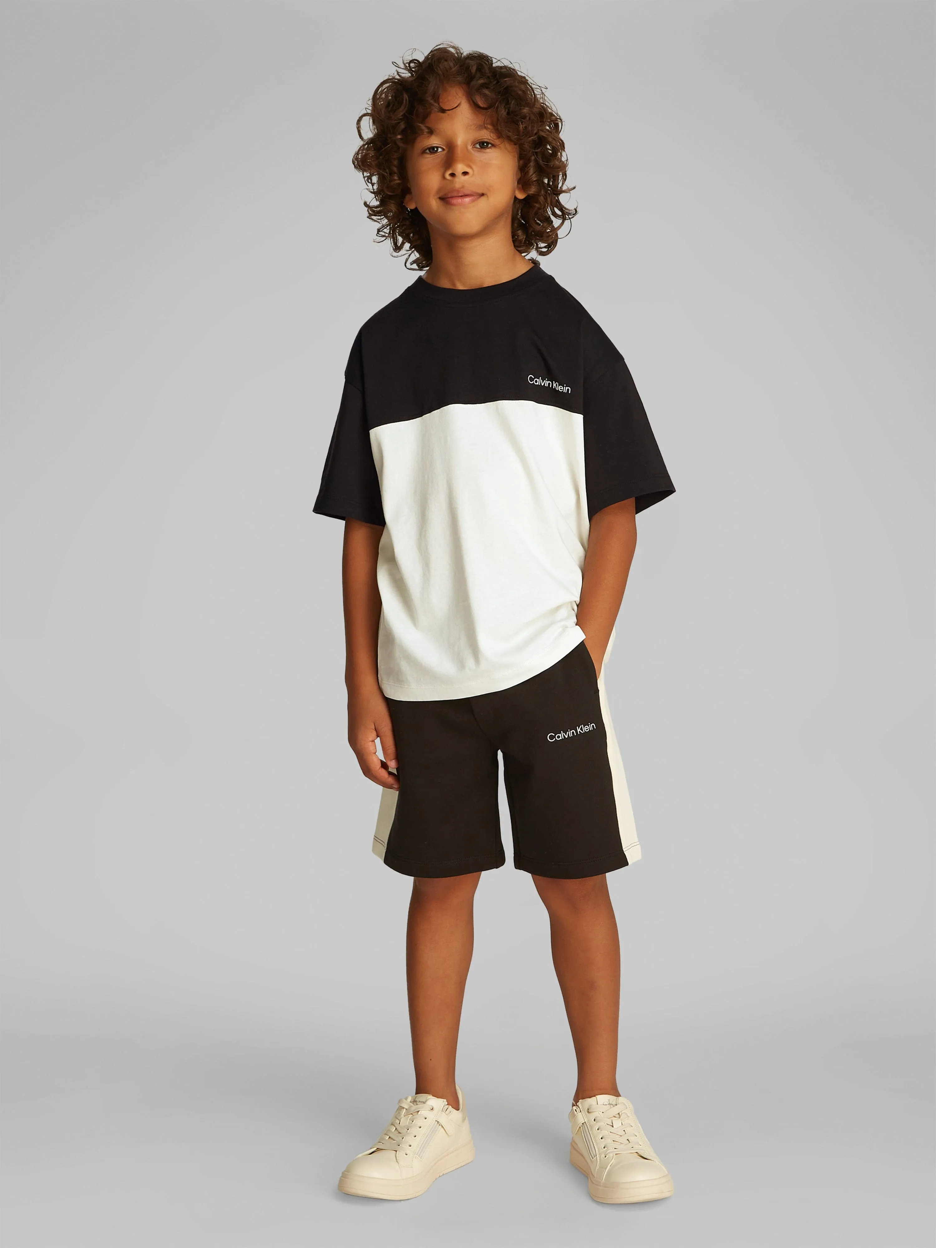 Boys Colourblock T-Shirt in Black