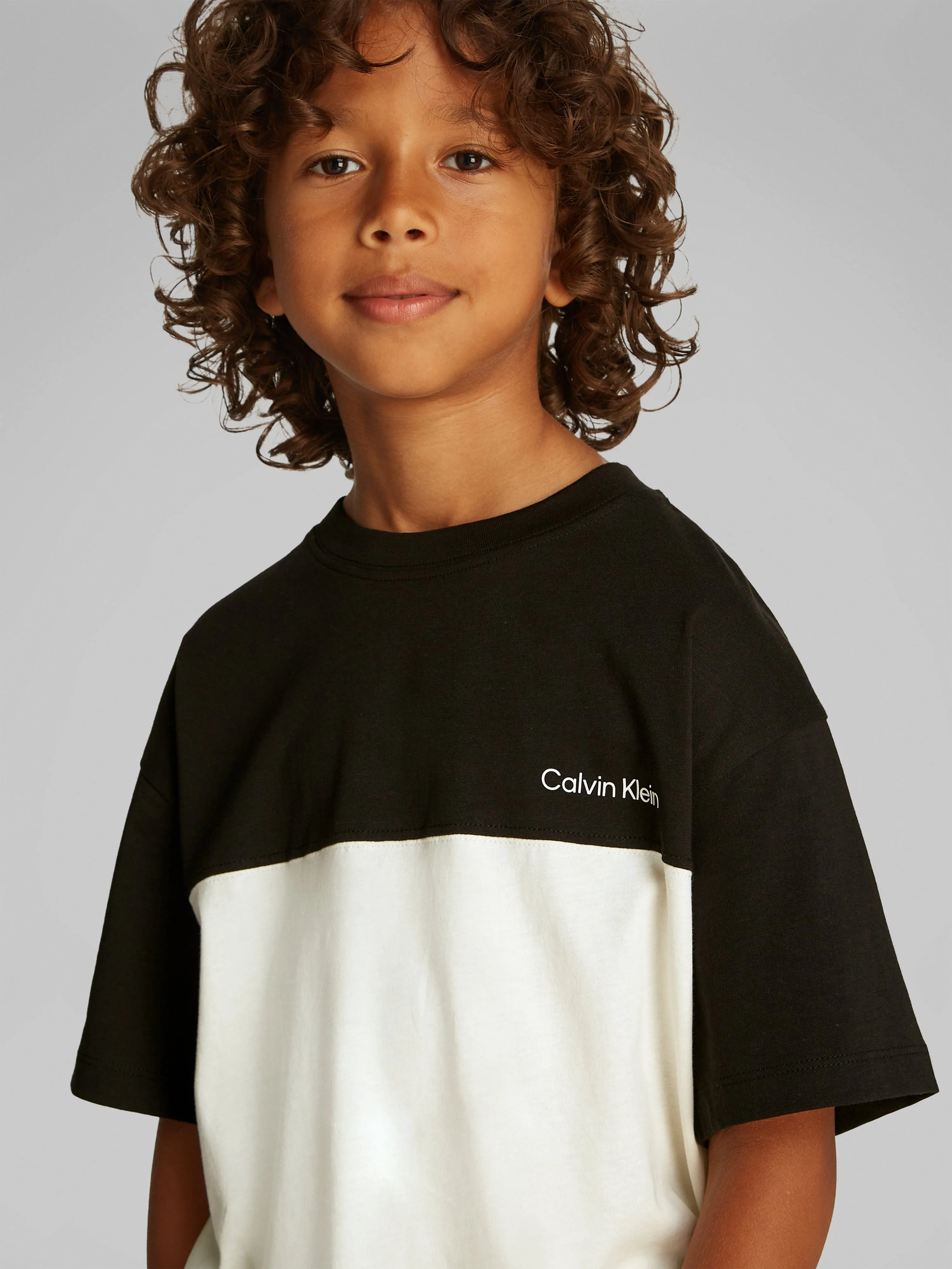 Boys Colourblock T-Shirt in Black