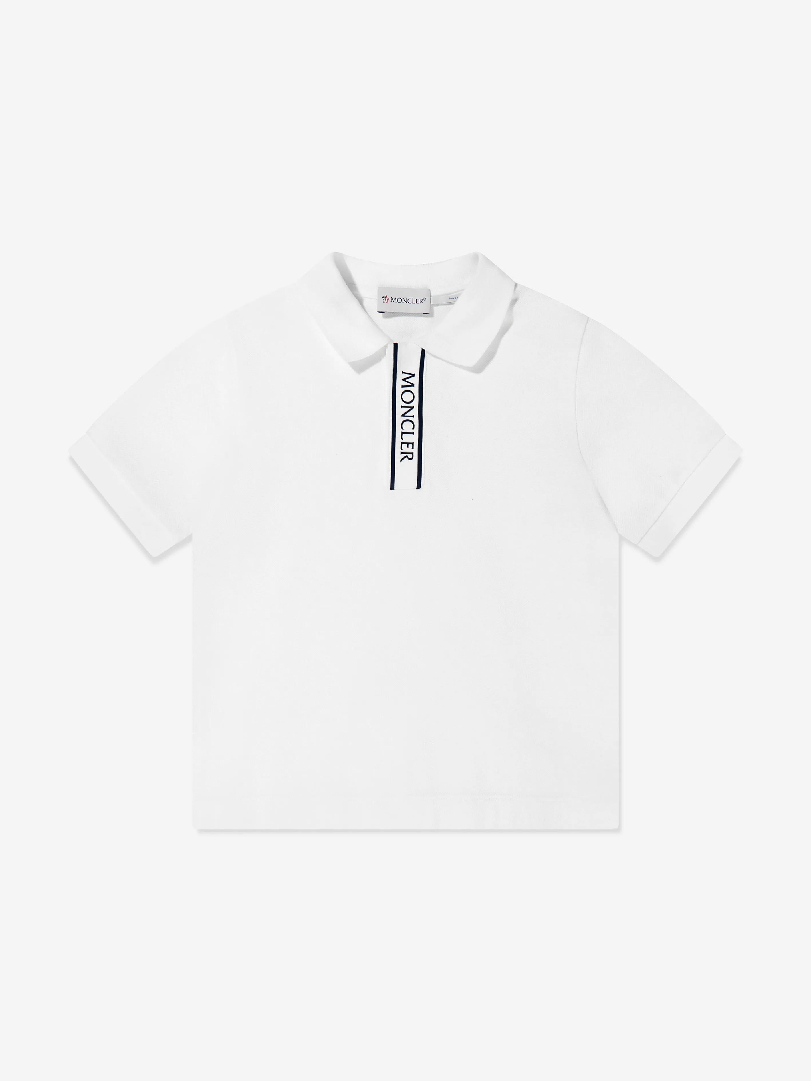 Boys Logo Polo Shirt in Ivory