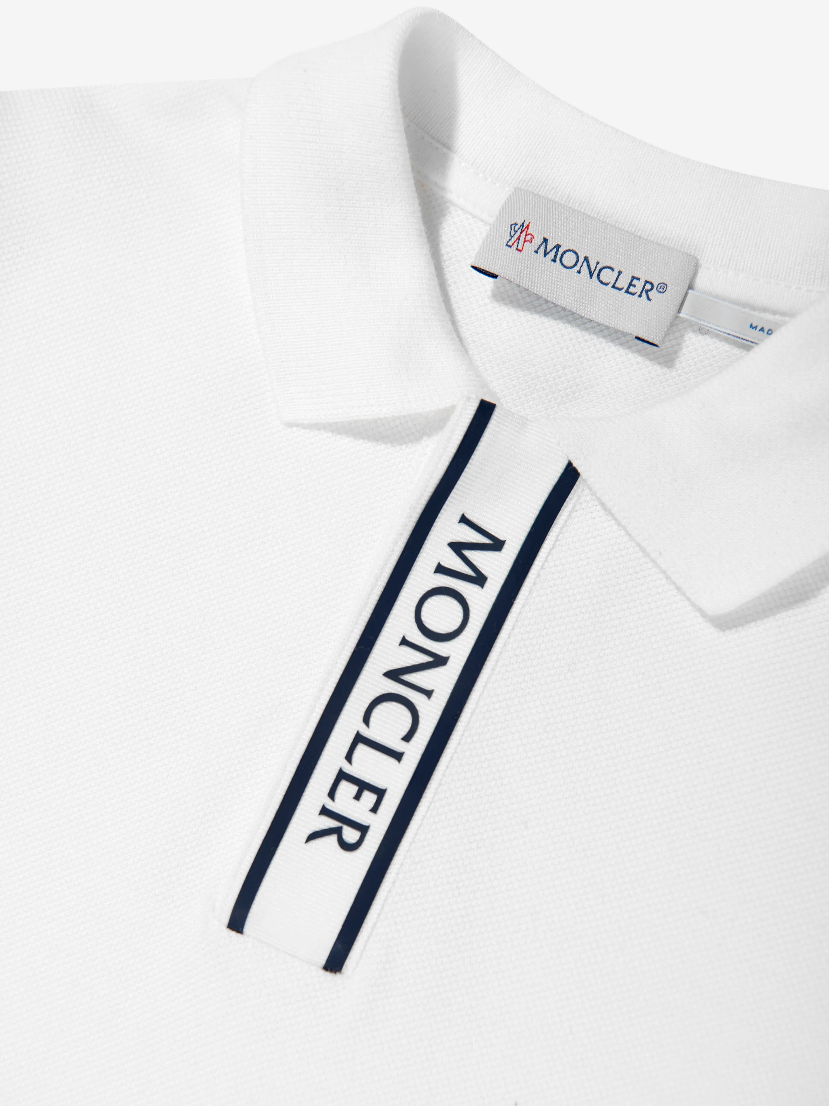 Boys Logo Polo Shirt in Ivory