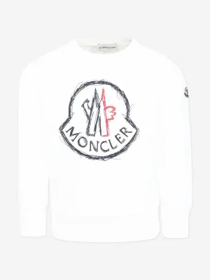 Boys Logo Sweatshirt in Ivory