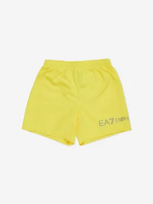 Boys Logo Swim Shorts in Yellow