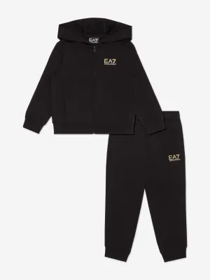 Boys Logo Tracksuit in Black