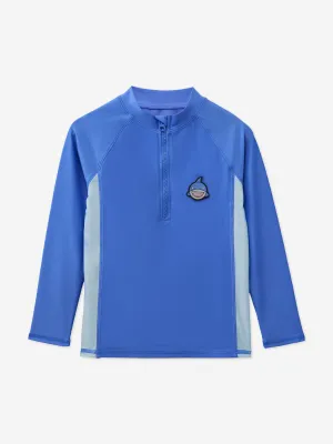 Boys Reef The Shark Sun Protective Rash Vest in Blue (UPF50 )