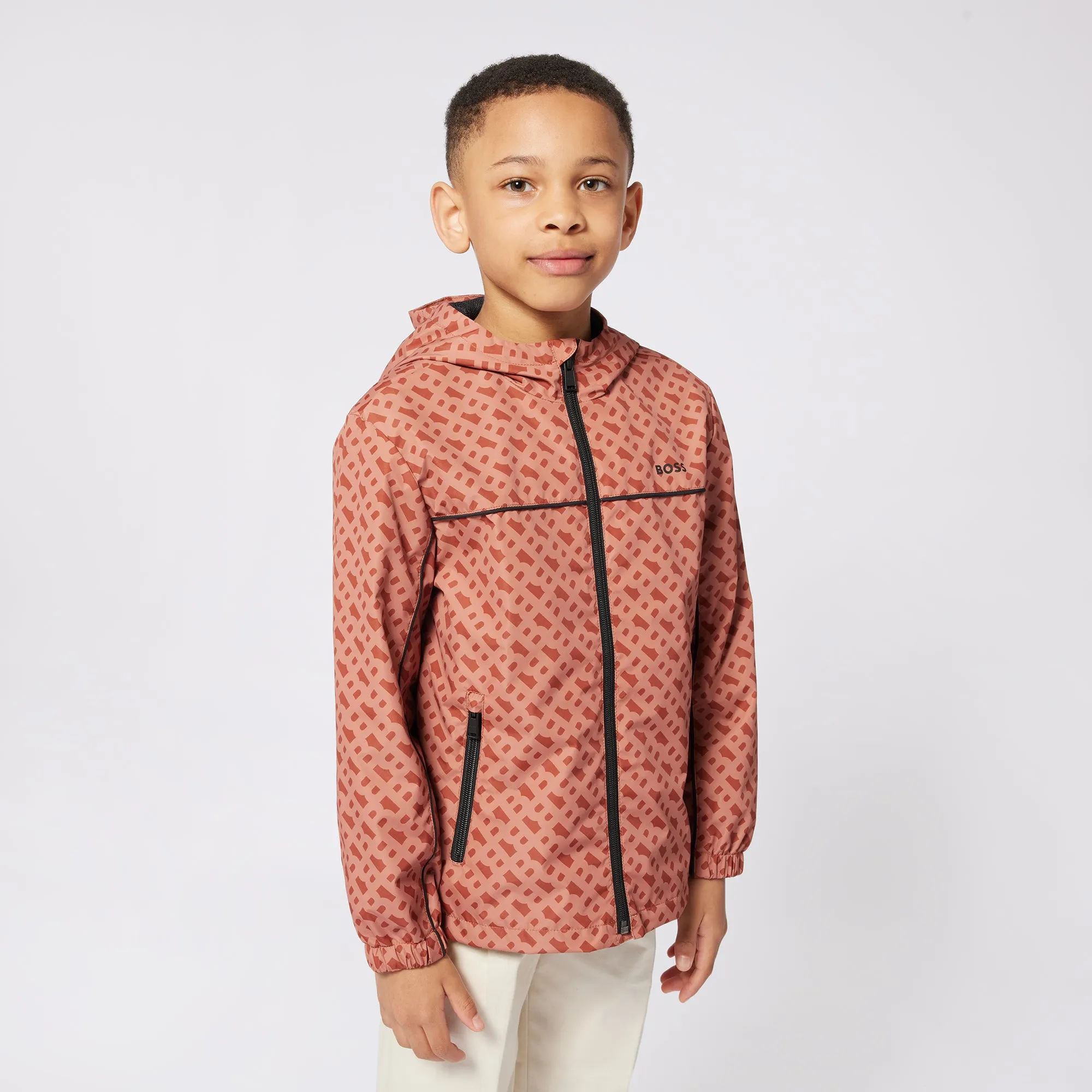 Chocolate Brown Hooded Windbreaker