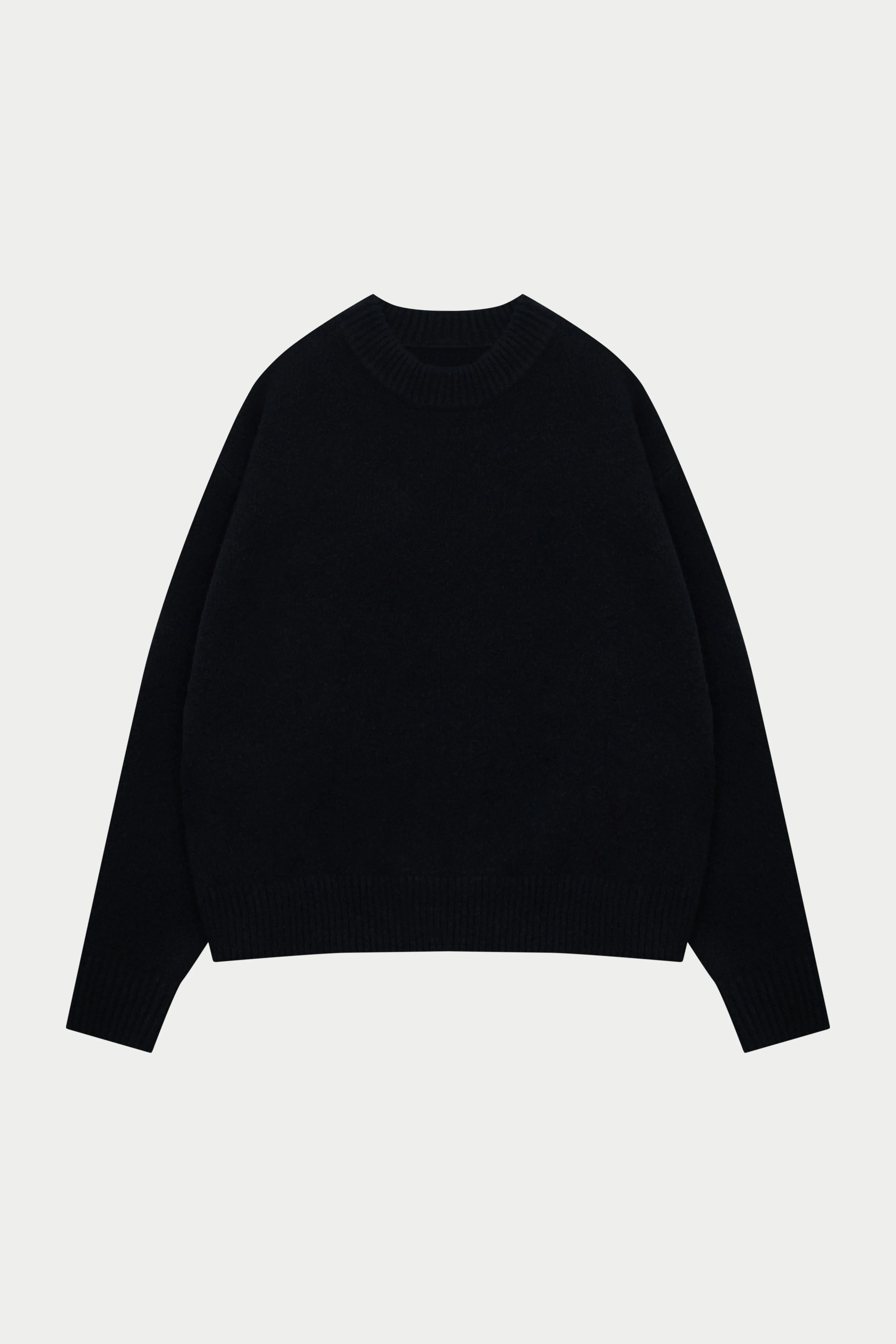COPYRIGHT BRUSHED KNIT JUMPER - BLACK