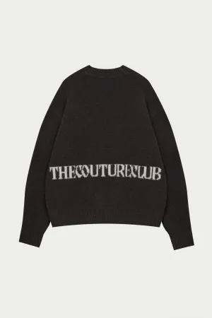 COPYRIGHT BRUSHED KNIT JUMPER - BROWN