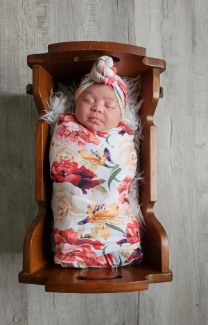 Coral Bliss Swaddle Blanket Set