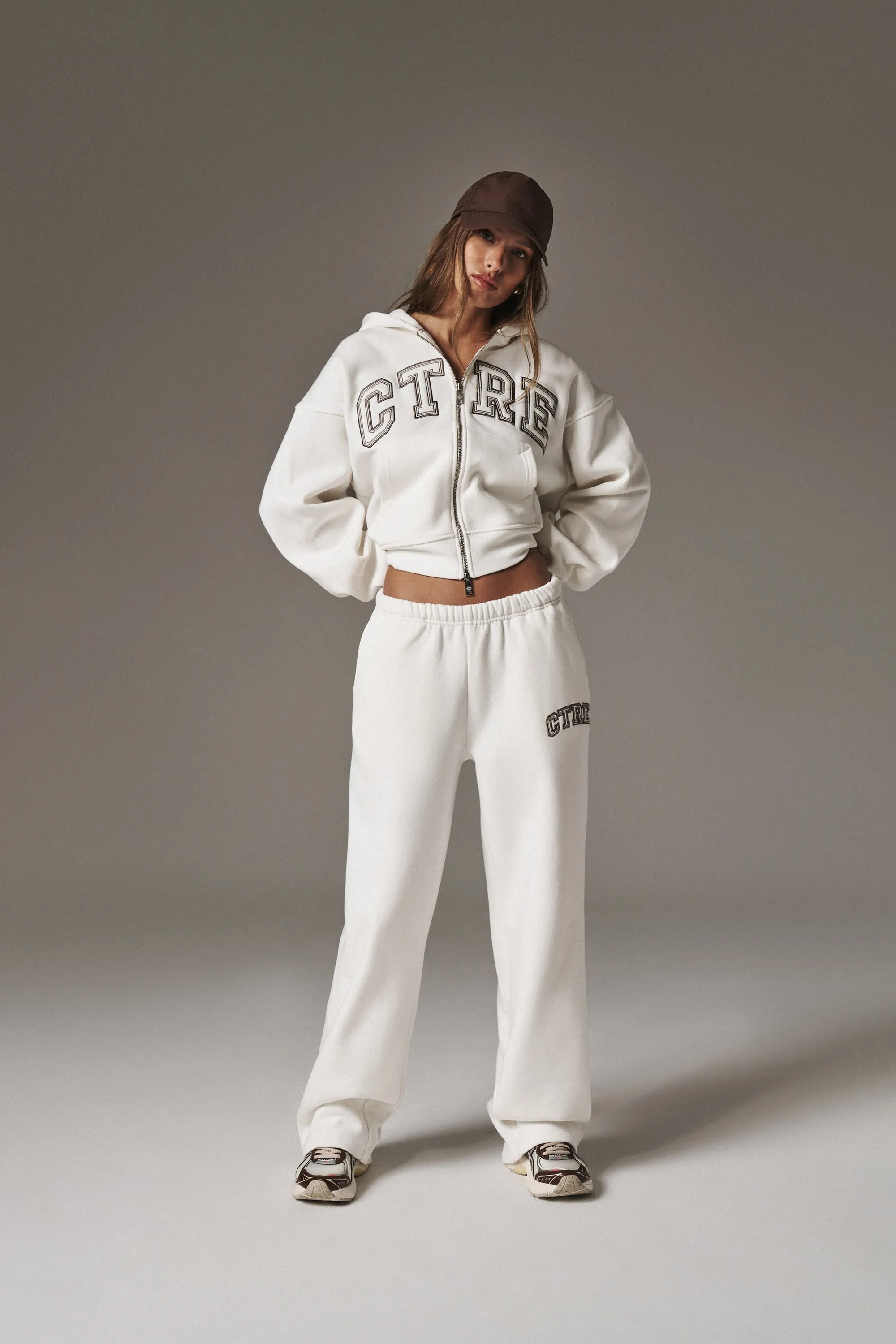 CTRE WIDE LEG JOGGERS - OFF WHITE