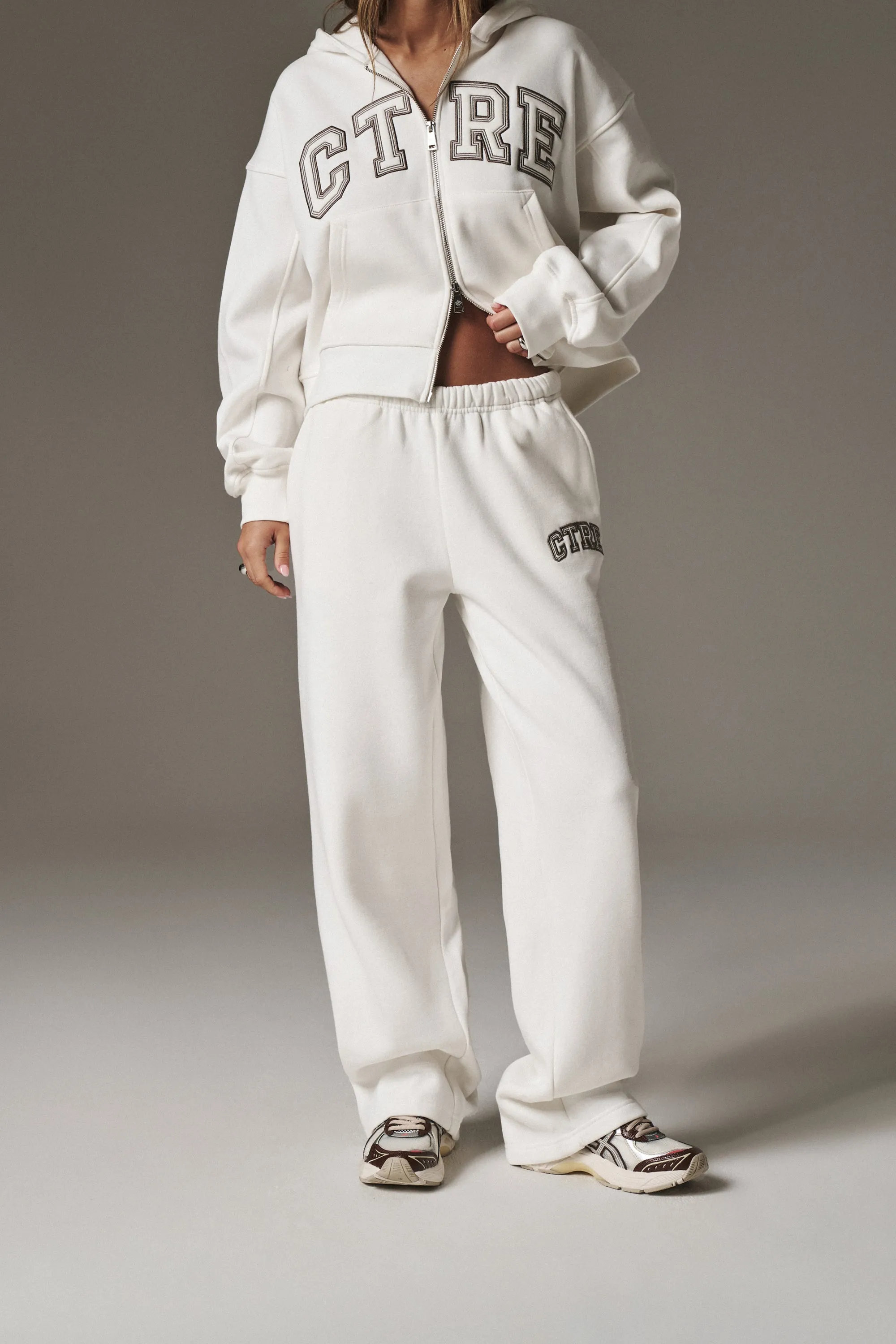 CTRE WIDE LEG JOGGERS - OFF WHITE