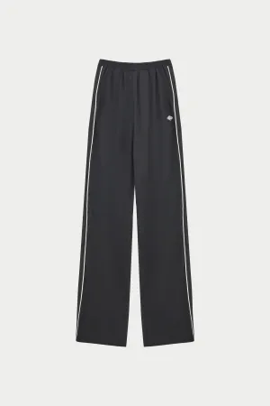 EMBLEM PIPED STRAIGHT LEG JOGGERS - BLACK