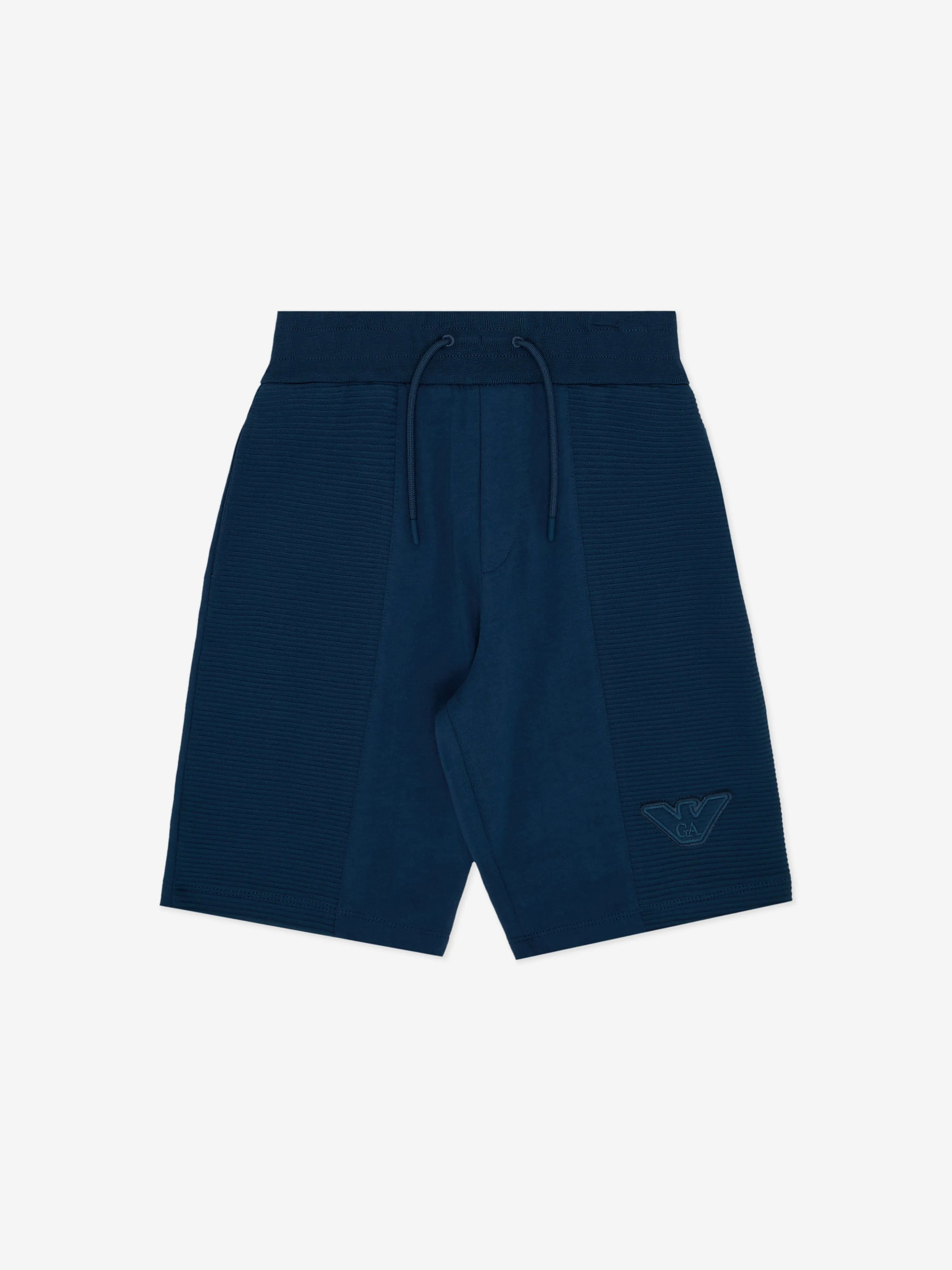 Emporio Armani Boys Logo Short Set in Blue
