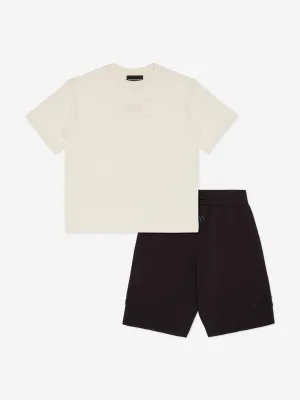 Emporio Armani Boys Logo Short Set in Navy