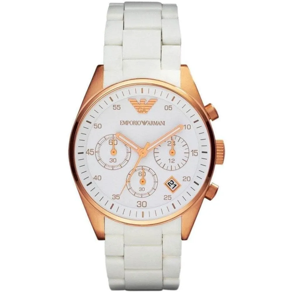 Emporio Armani Sportivo White Dial Women's Watch AR5920