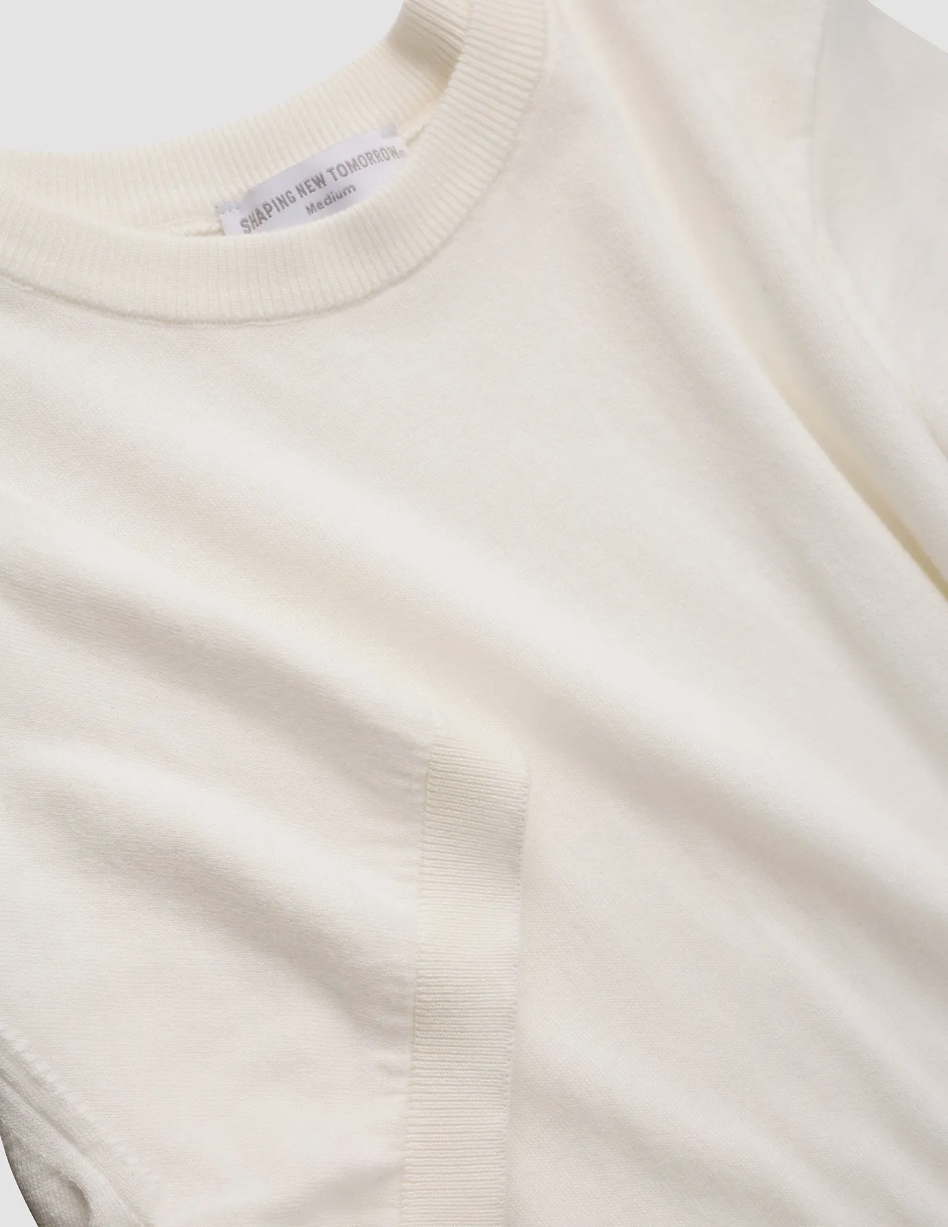 Fine Knit T-shirt Off White