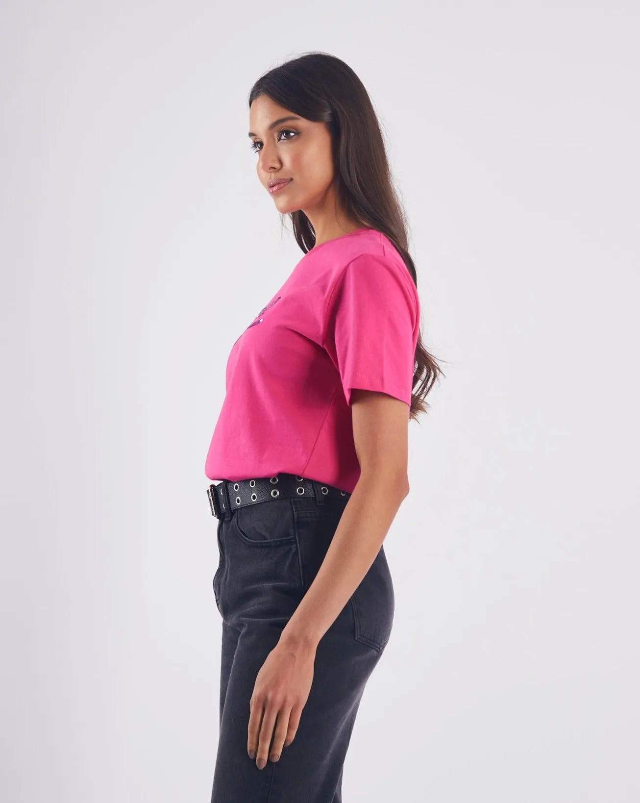 Frederica T-Shirt Fuchsia Purple