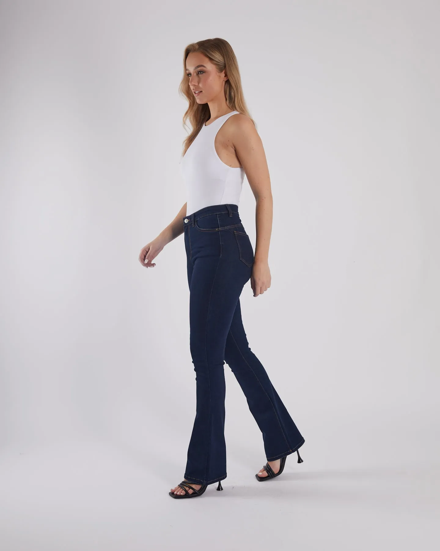 Gina Hr Bootleg Indigo Blue