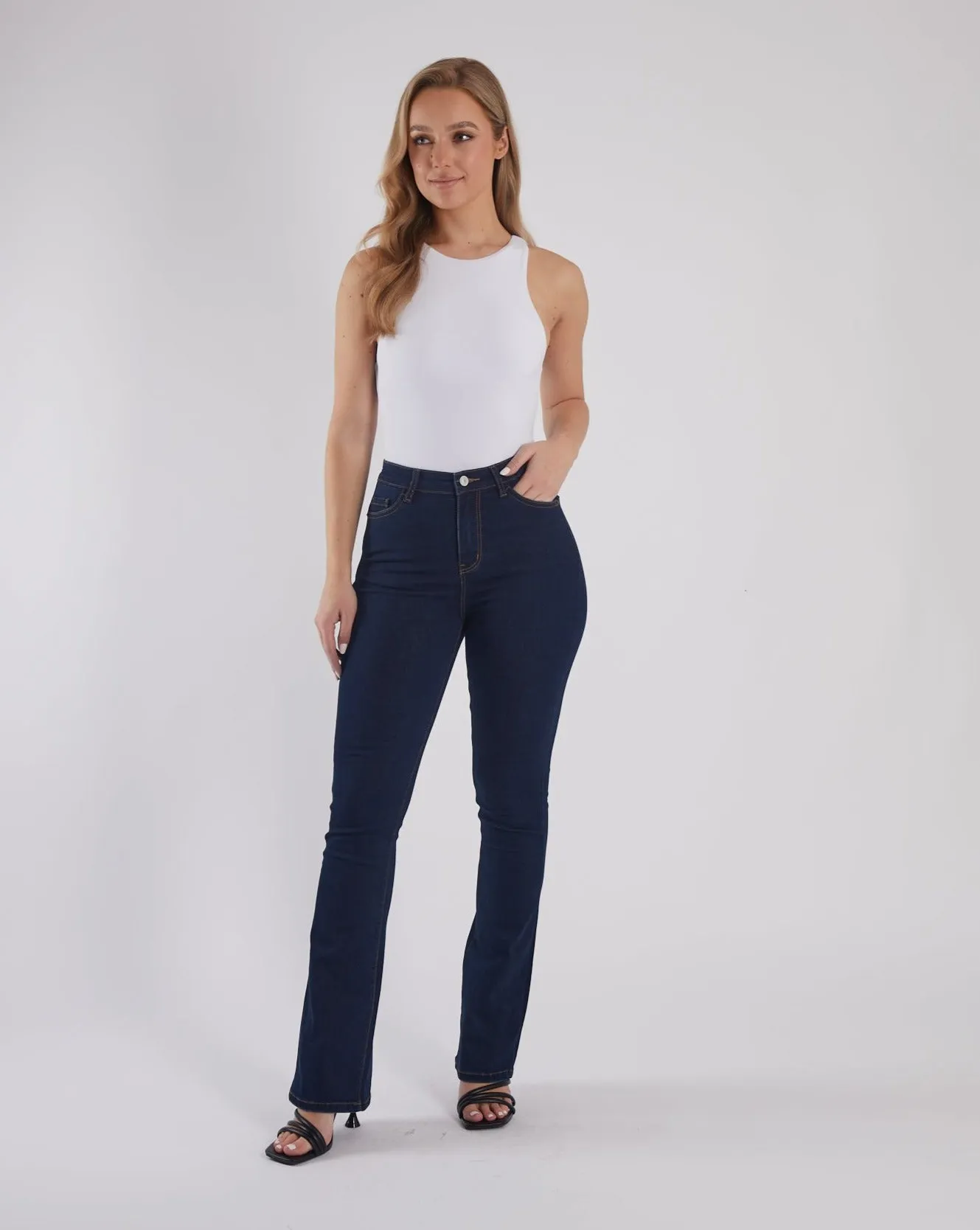 Gina Hr Bootleg Indigo Blue
