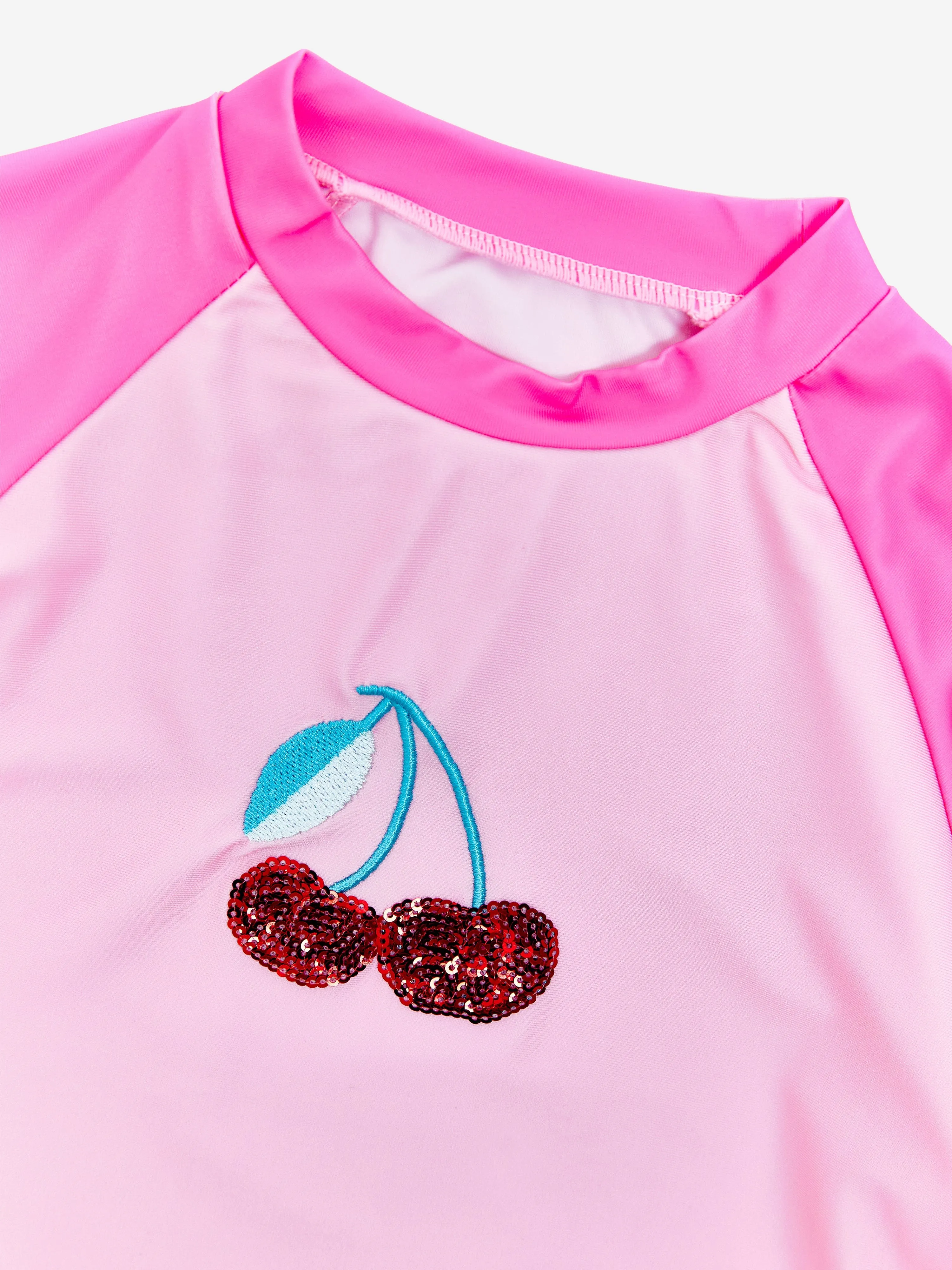 Girls Cherry Swim Set in Pink (UPF50 )