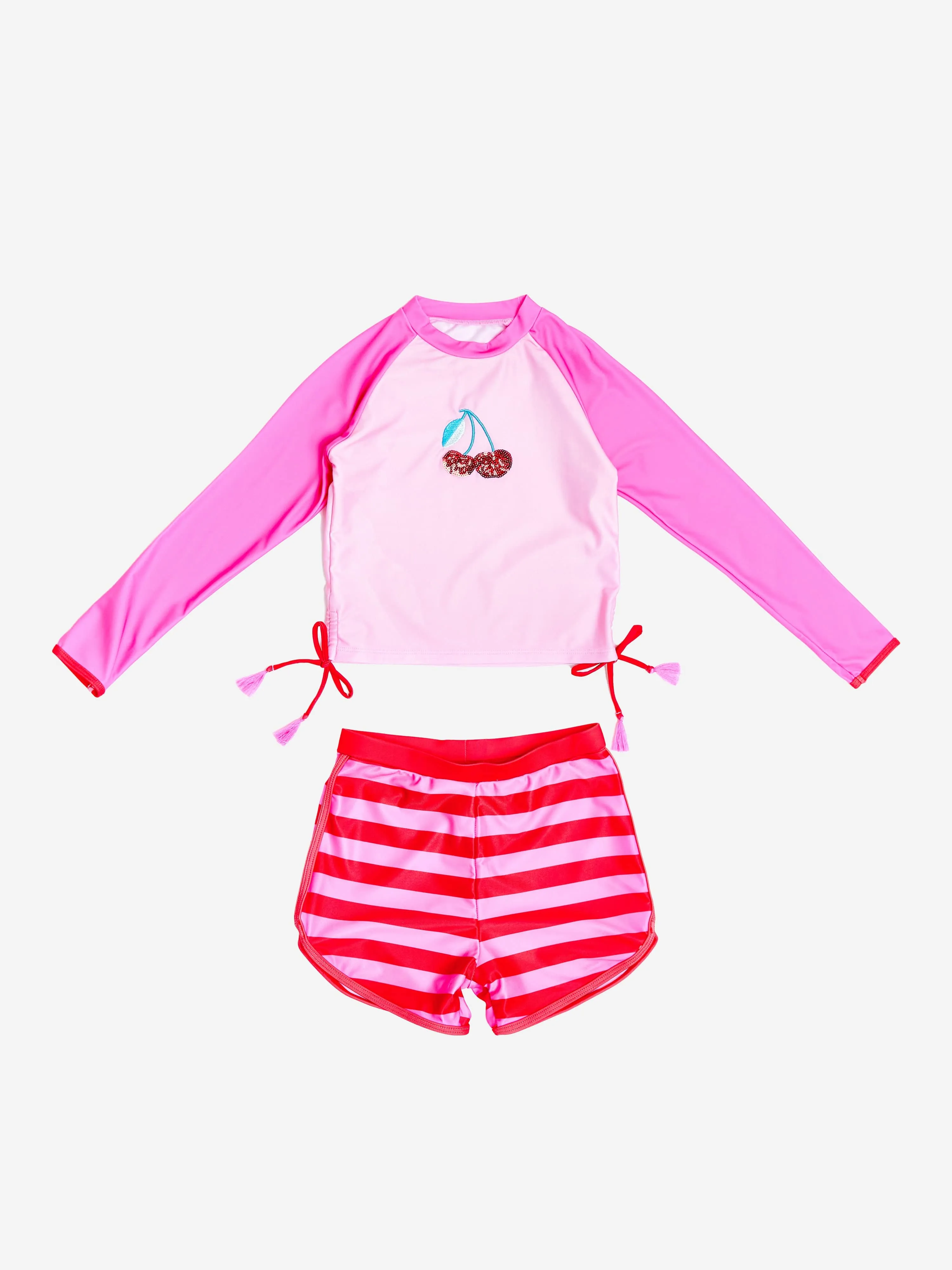 Girls Cherry Swim Set in Pink (UPF50 )